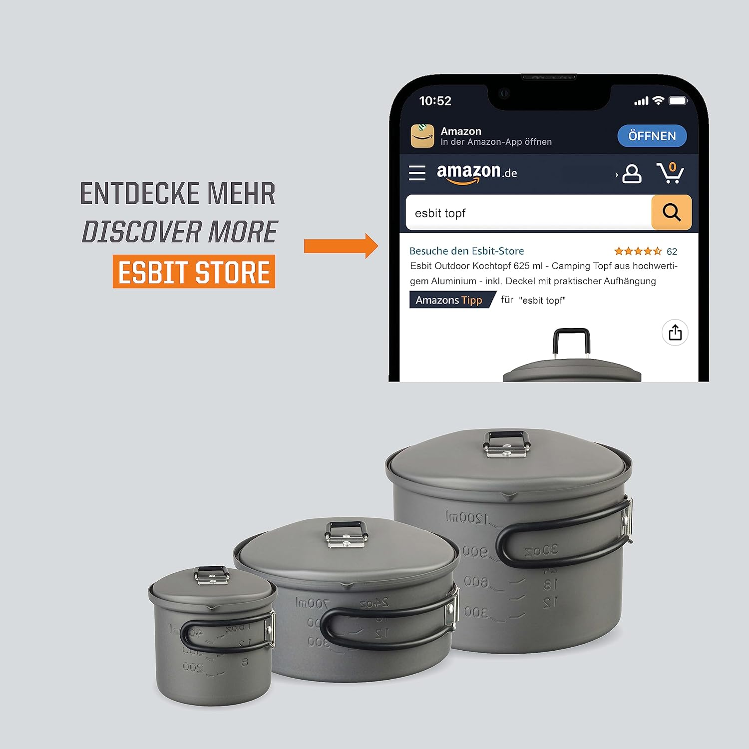 Esbit Steel Pot image number 3