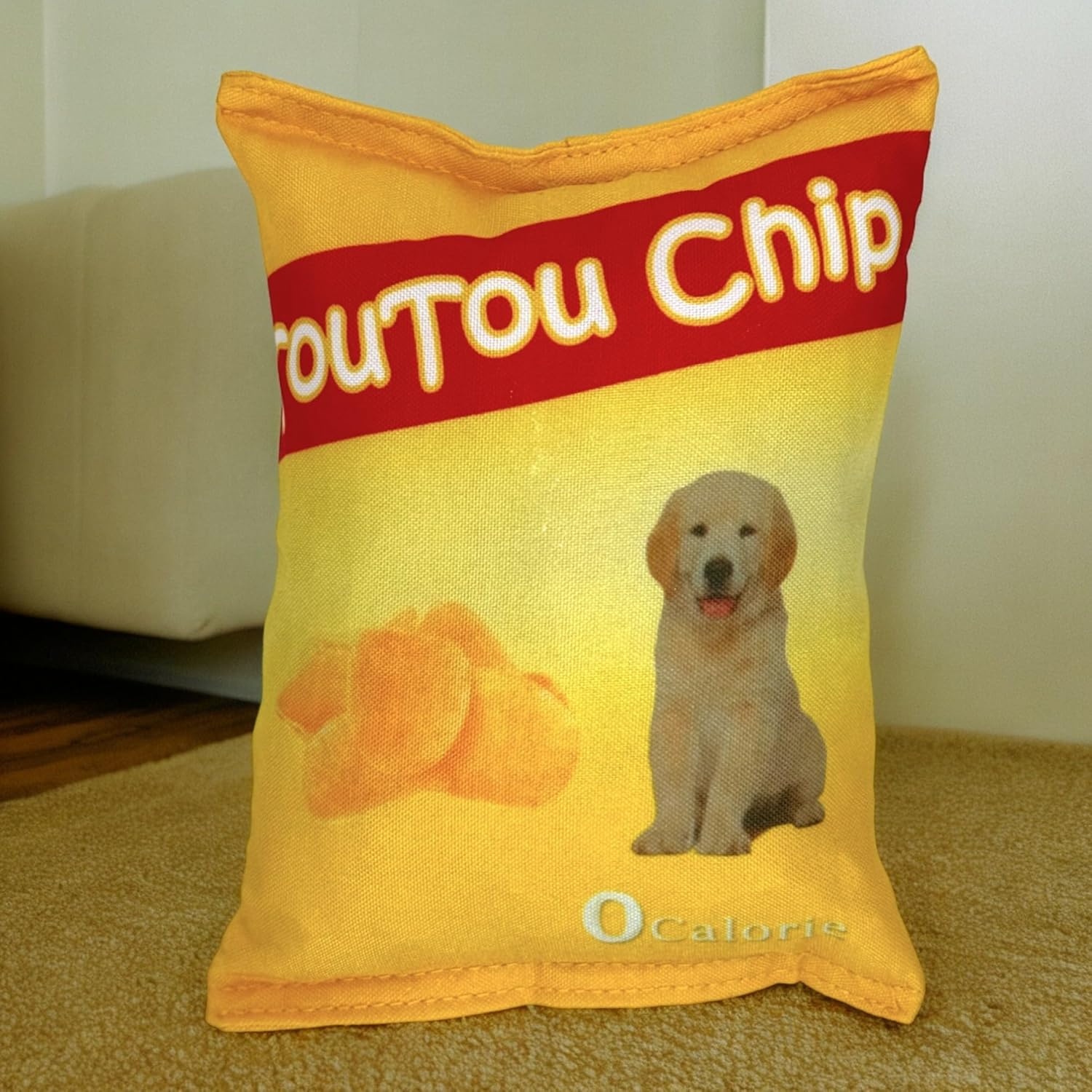 MIJOMA Dog Toy Crackling Chips Bag 'Toutou Chips' - Squeaky, Robust Polyester Toy for Loving Playing Hours 18 X 12 X 6 Cm image number 6
