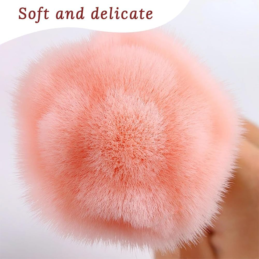 4-Pack Rose Flower Nail Art Powder Dusting Brush, Large Nail Trimming Cleaning and Makeup Blush Tool for Loose Powder, Makeup, Loose Powder Brush and Nail Dusting Brush image number 1