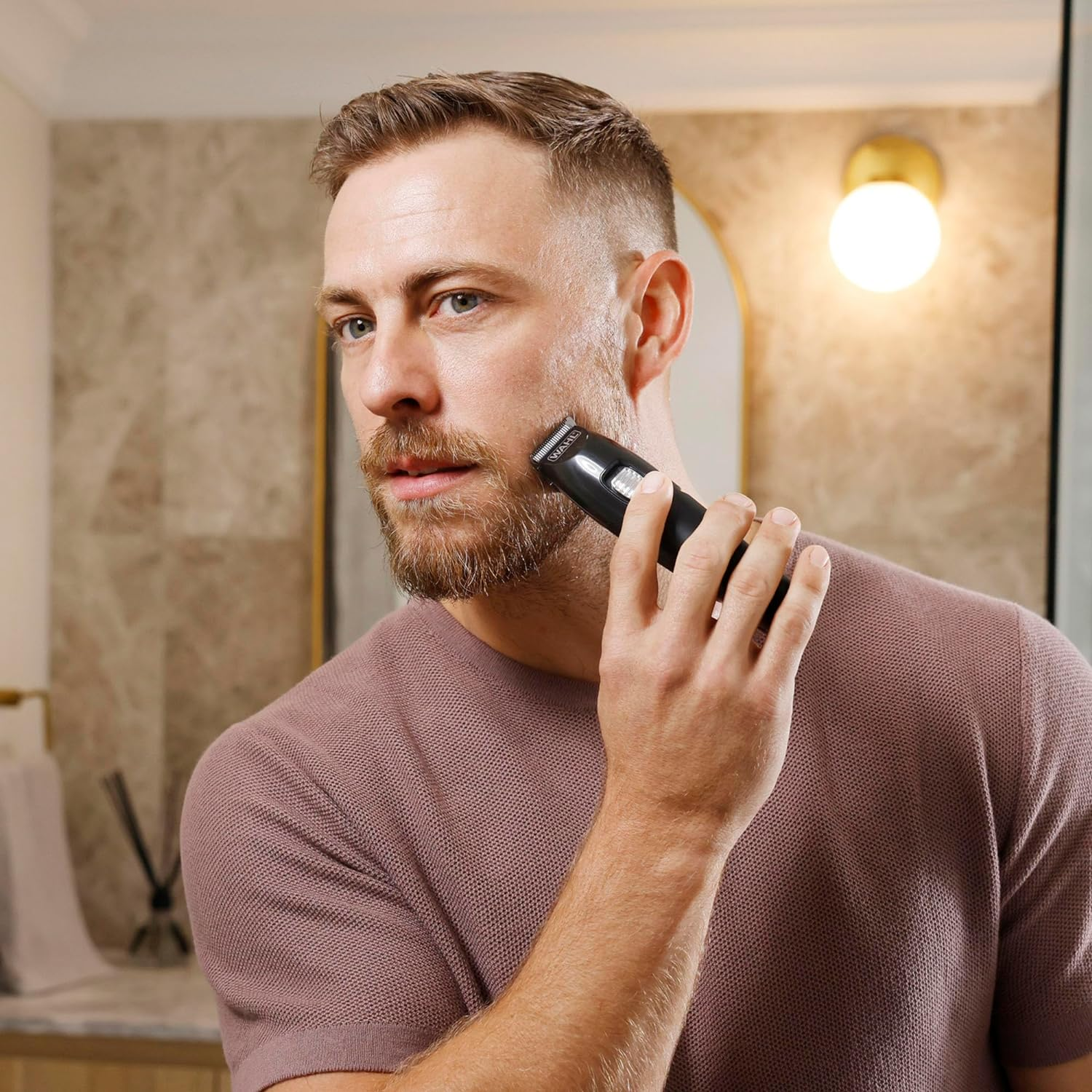 Wahl Ultimate Trimmer Combo Mens Beard Trimmer, 21 Piece Kit, Lithium Ion Battery, 4 Hour Runtime, Also Includes Personal Trimmer with Head Attachments for Ear,Nose and Eyebrow Trimming. image number 4