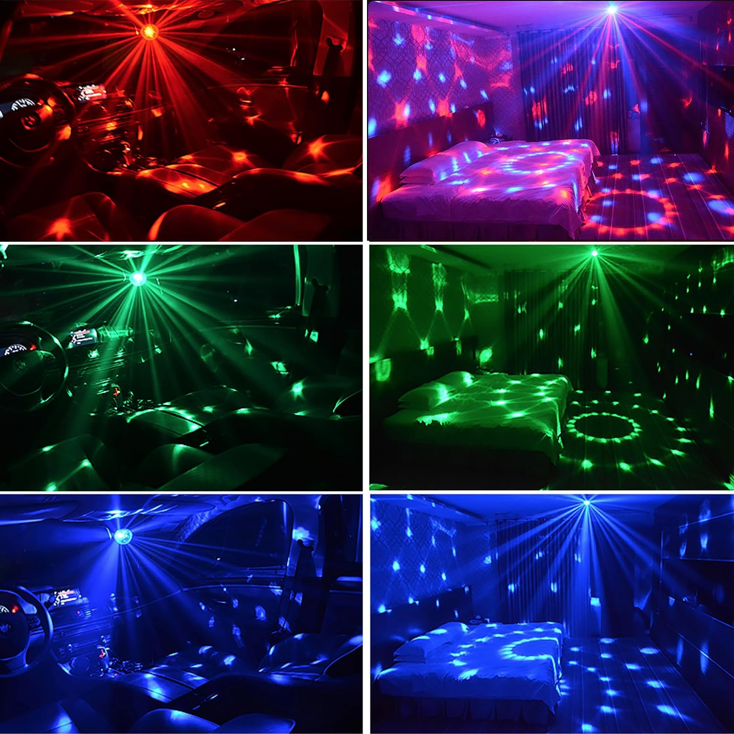 Disco Lights, Disco Ball Light Party Lights Dj, Led Mini Colors Stage Lights Sound Activated Automatic, Strobe Light Halloween Christmas Decoration Lights Happy Birthday Gift Wedding Club Show image number 5
