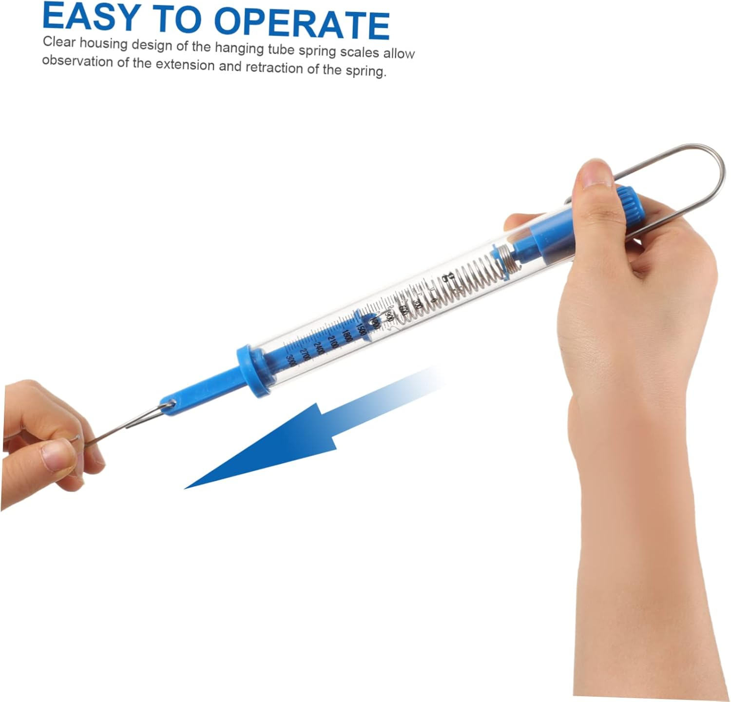 Anneome 5Pcs Newton Force Spring Scale Dual Scale Hanging Tube Spring Balance for Scientific Experiments Accurate Measurement Tools for Education and Lab Use