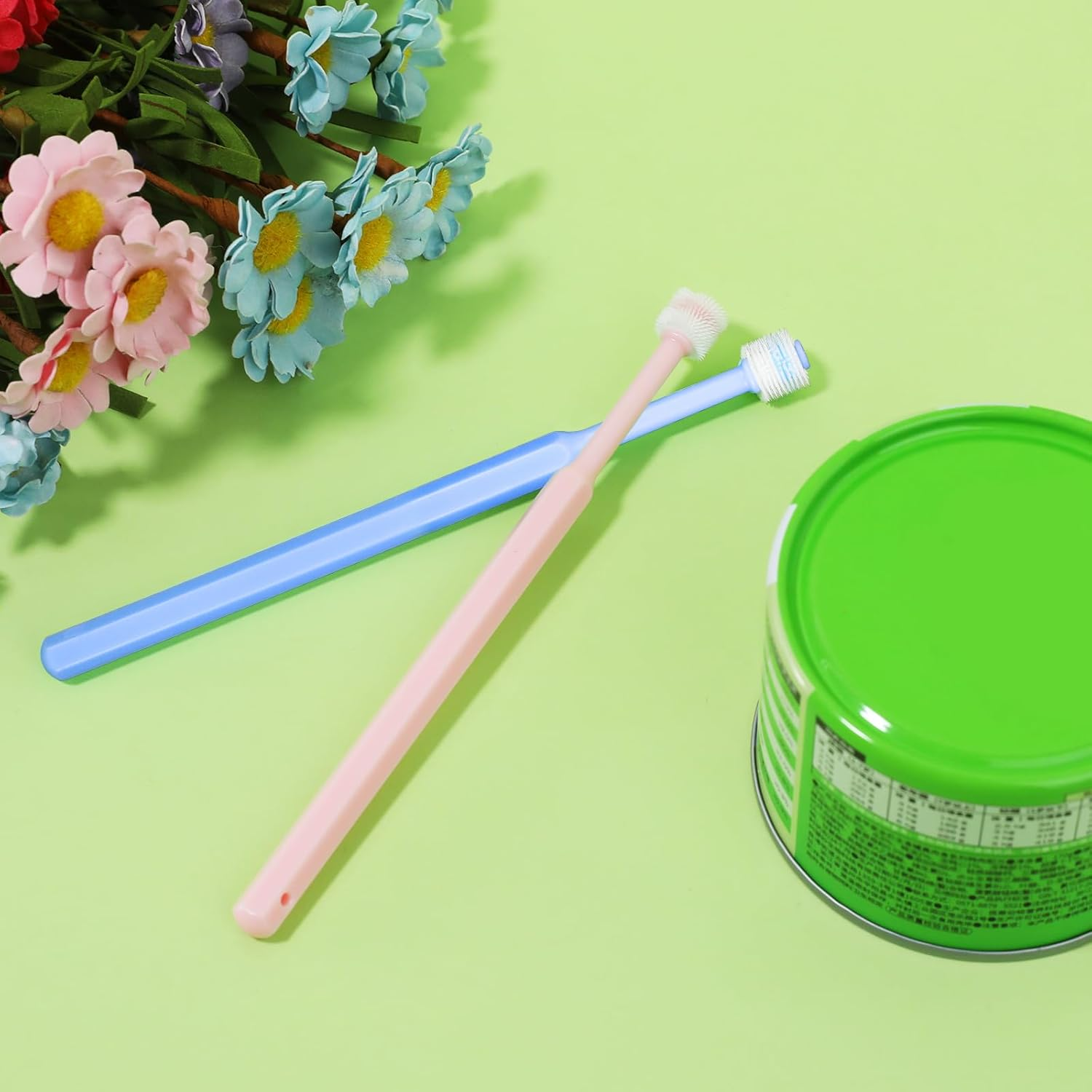 2 Pack Small Dog Toothbrush, 360 Degree Silicone Cat Toothbrush Pet Dental Care Dog Oral Hygiene Deep Clean Pet Teeth Cleaning Set Soft Bristles Fresh Breath Medium image number 5