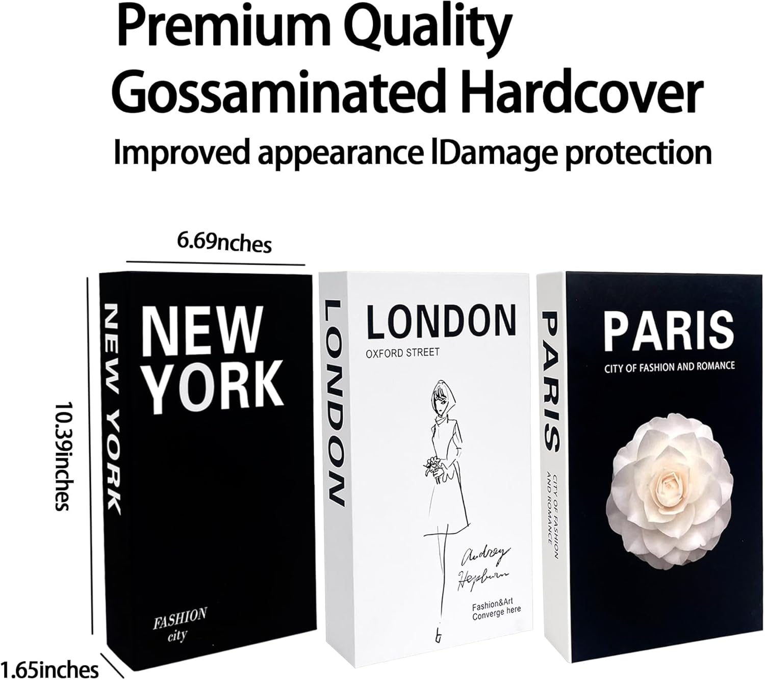 UPAUS Decorative Books for Home D&eacute;cor, Stylish Fake Books, Room Books Decor Aesthetic for Coffee Table Decor, Living Room, Table, Bookshelf Decor, Modern Hardcover Stacked Display Books (3 PCS)