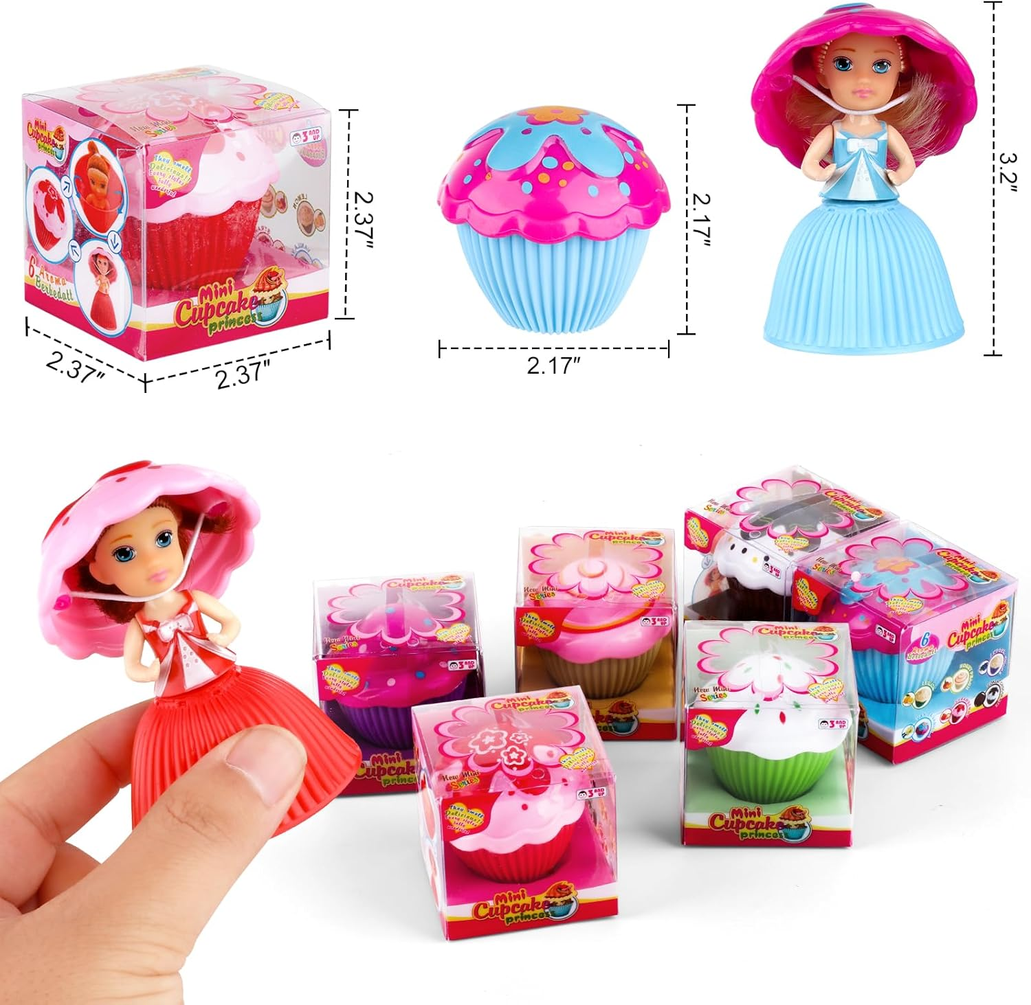 Christoy Beautiful Cake Doll Toy Surprise Cupcake Princess Doll Toys for Children Kid Transformed Scented Girls Funny Game Gift (6PCS)&hellip;