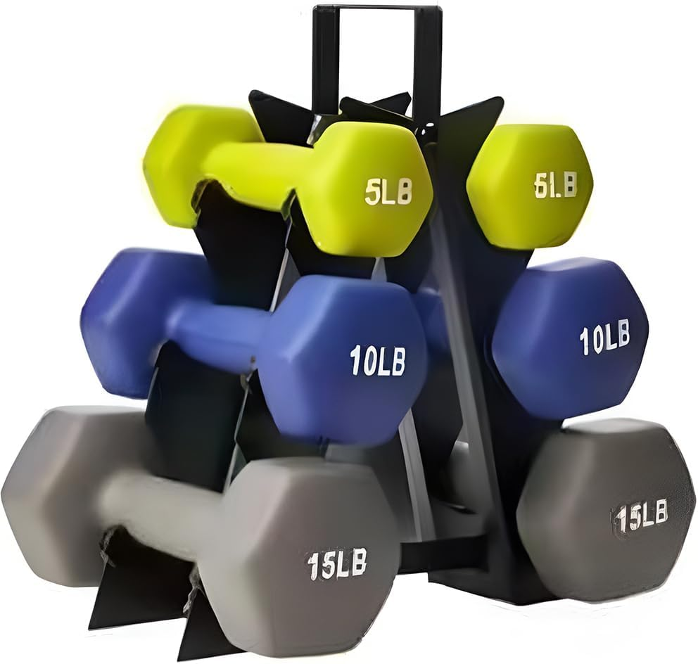 Dumbbell Rack, 3-Layer A-Type Dumbbell Rack, Portable Dumbbell Stand, Small Home Fitness Dumbbell Placement Rack, Dumbbell Holder Storage Rack for Fitness Home Gym