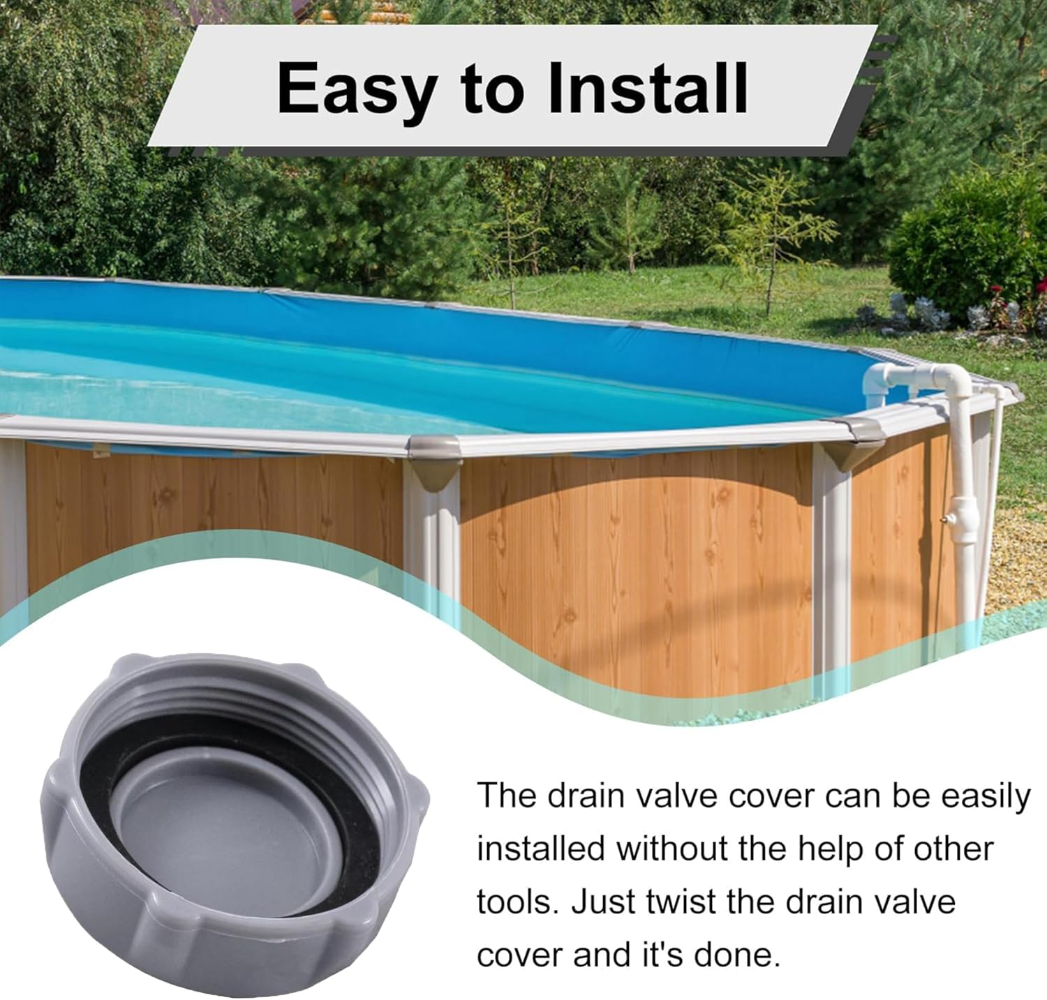 Ultimate Coleman Drain Cap Replacement - Heavy Duty Grey Valve Cover for above Ground Pools (P01006/P01010/P6D1158/P6H1158Ass16),Stop Leaks Now! image number 5