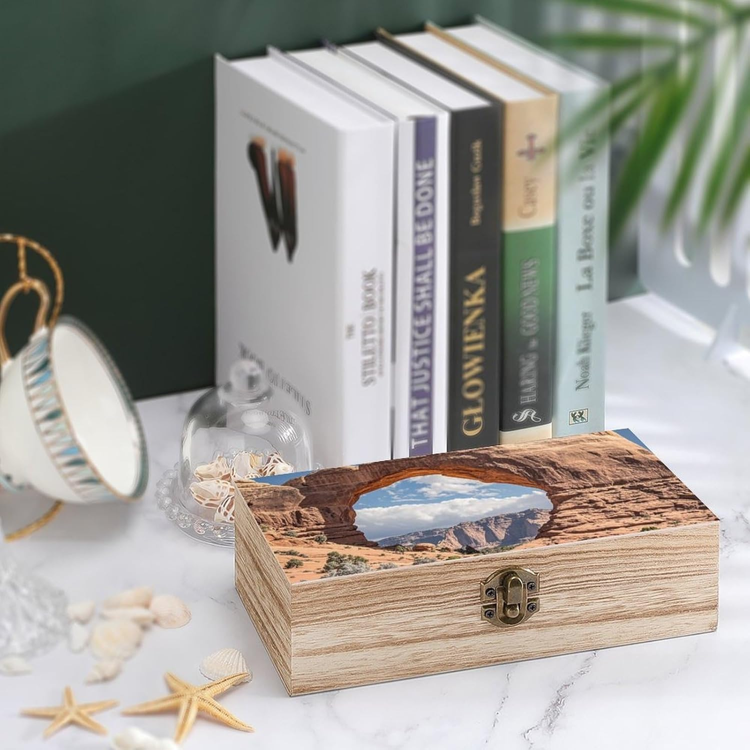 Arches National Park Wooden Box Wood Wedding Keepsake Boxes with Lids Small Decorative Boxes Lightweight Wooden Memory Storage Box for Crafts Keepsakes Jewelry Photo Letter Storage image number 5