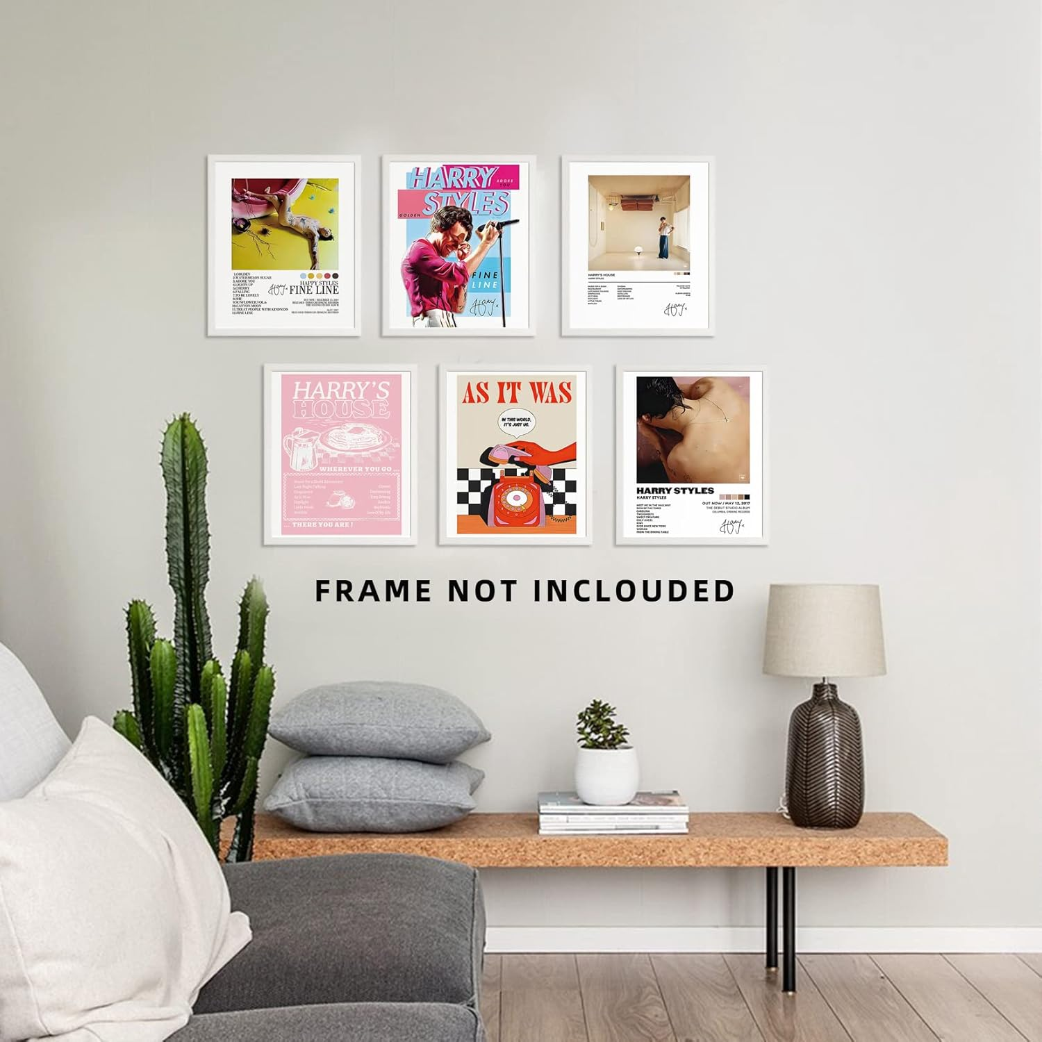 A ART&middot;ZONE Star Poster Gifts 8X10 Canvas Prints Unframed Set of 6 Music Posters for Room Aesthetic Wall Decor Taylor Swift Poster Canvas Wall Art C/ Pink image number 1