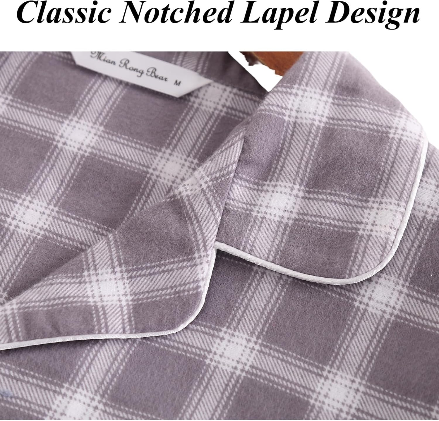 100% Cotton Flannelette Winter Mens Womens Pyjamas Set Long Sleeve Matching Christmas Pajamas for Couples image number 6