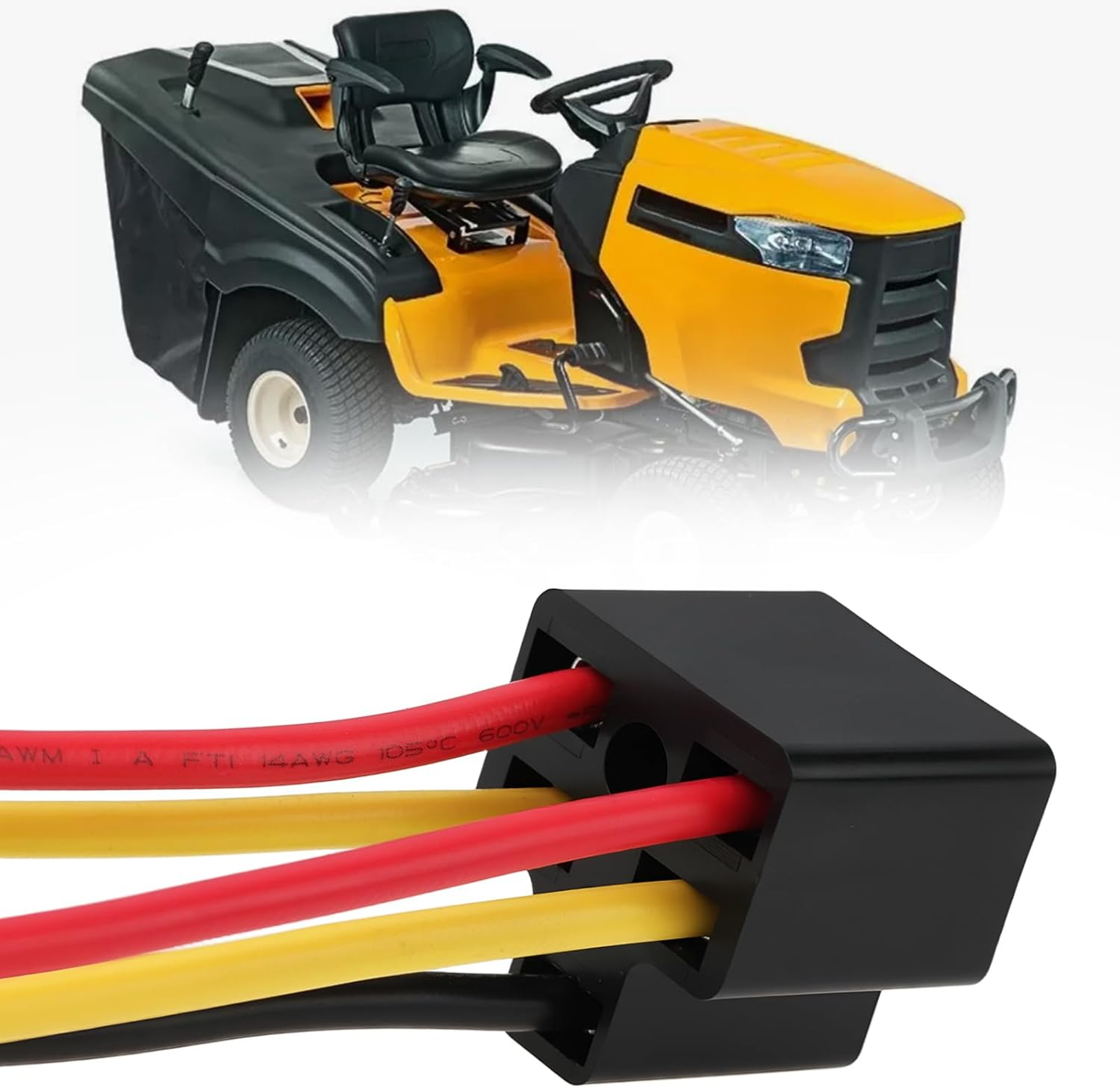 2X Key Switch Wire Harness Connector Plug Compatible with Cub Cadet Lawn Tractor Mower Replacement Part 725-3026 925-04227B image number 1