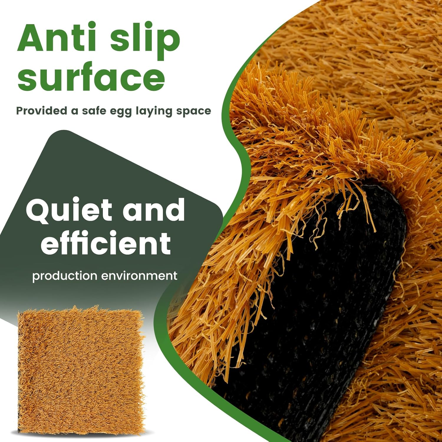 DJAPWPX 6 Pcs Chicken Nesting Pads, 12Inch Reusable Chicken Laying Pads, Nonslip Hen Bedding Mats, Hen Coop Nest Liners Poultry Supplies for Laying Eggs (Yellow) image number 2