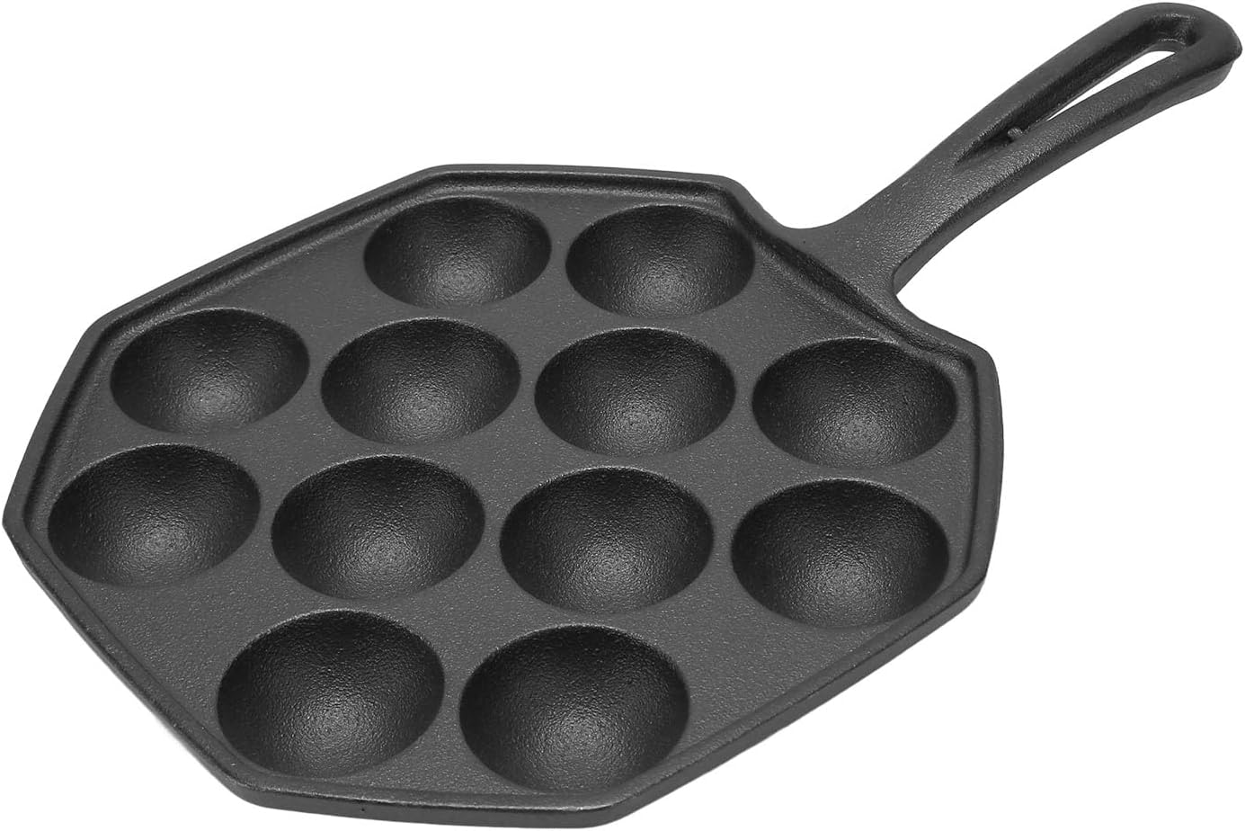 Takoyaki Grill Pan, Non Stick 12 Holes Takoyaki Maker Pan Plate Cast Iron Octopus Meatballs Pan for Takoyaki Octopus Ball Cake, Takoyaki Pan, Takoyaki Baking Tray image number 2