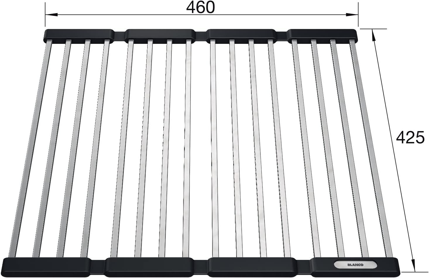 BLANCO 238482 Folding Grid as Drainer for the Kitchen Sink, Foldable Grid for the Sink in the Kitchen, 425 Mm Width