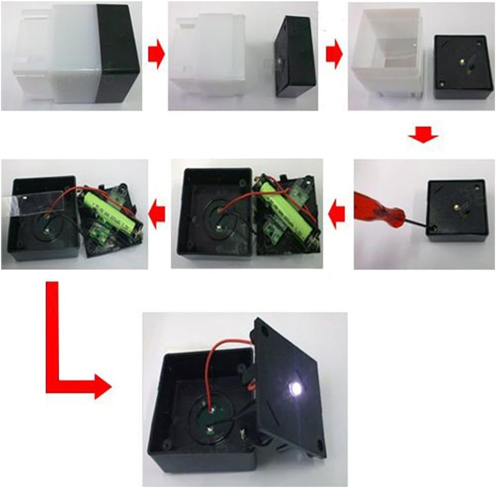 Tophomer 5PCS Outdoor Modern Solar Post Lights - 5X5Cm Glass LED Fence Lights, Waterproof Deck Cap Lights for Flat Surface Patio Garden Decoration (White) image number 5