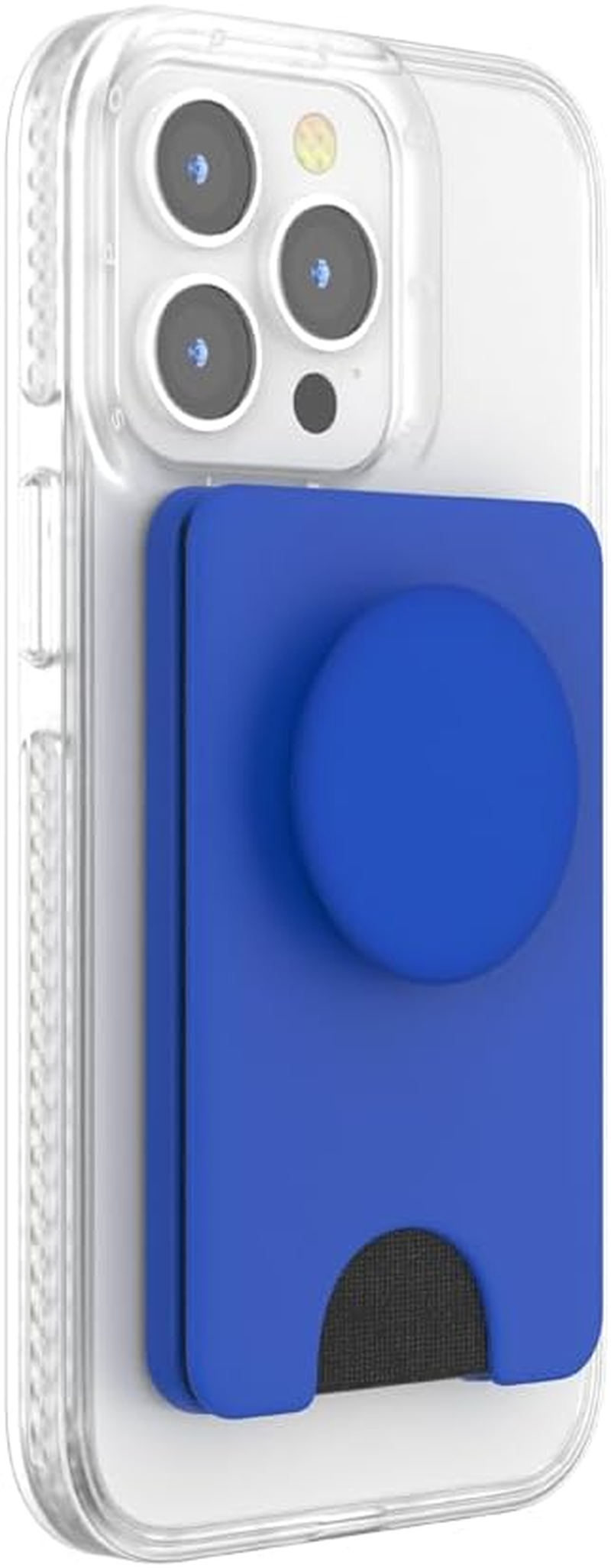 Popsockets Phone Wallet with Expanding Grip, Phone Card Holder, Wireless Charging Compatible, Wallet Compatible with Magsafe, into the Woods - Cobalt