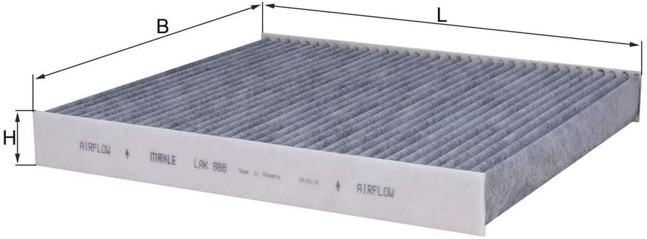 MAHLE LAK 888 Cabin Air Filter - Carbon Activated - with Odor Protection