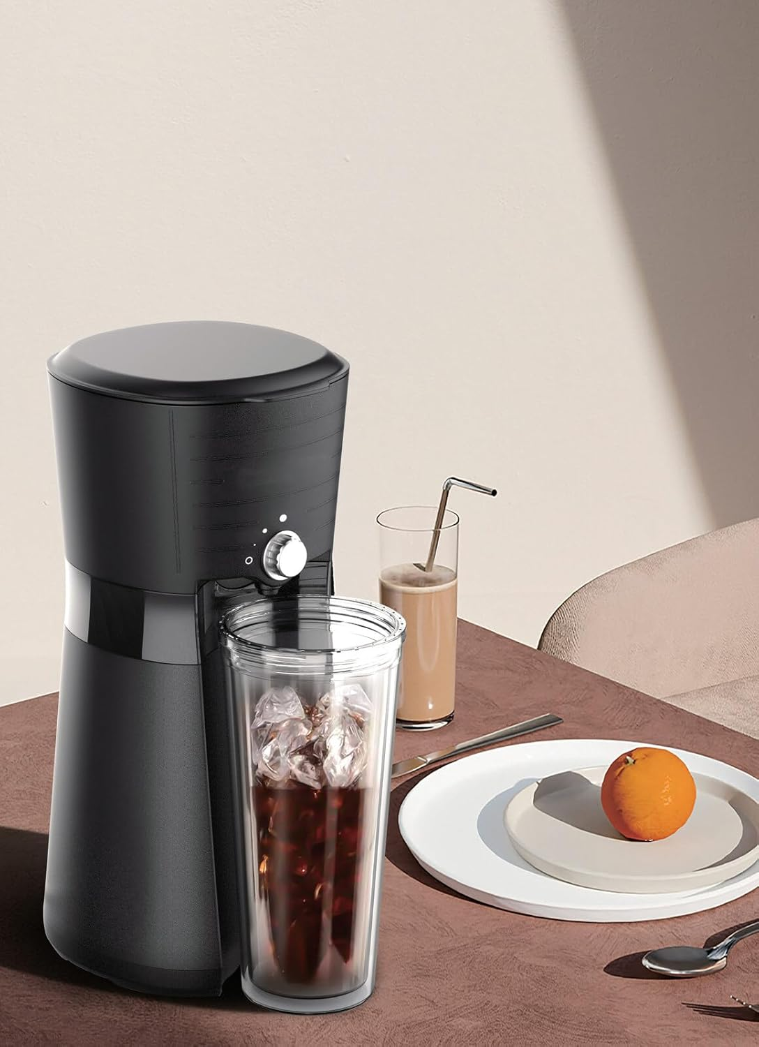 Healthy Choice Barista Mate by Healthy Choice Digital Iced Coffee Maker - Quick Brew, Rich Flavor, Reusable Tumbler with Straw, Integrated Measuring System, Reusable Coffee Filter - 10Oz Cup Included image number 1