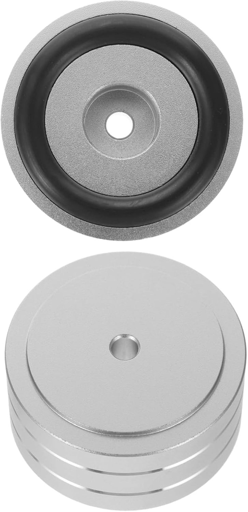 Happyyami 2Pcs Aluminum Alloy anti Vibration Feet Cushions for Hifi Audio Amplifier and Speaker Pads Silver Small Size Sound System Isolation Base for Home Theater and Studio image number 6