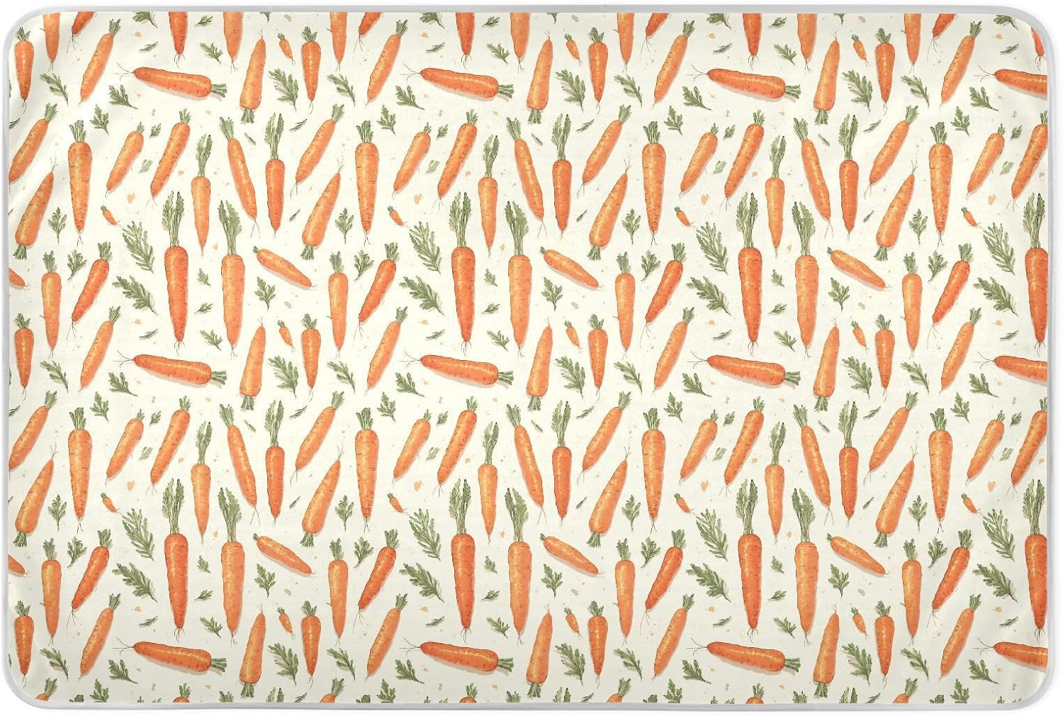 Retro Carrot Extra Large Resuable Changing Pad Covers Water Resistant Diaper Changing Mat Non-Slip Diaper Pads for Infant Toddler 52" L X 34" W image number 1