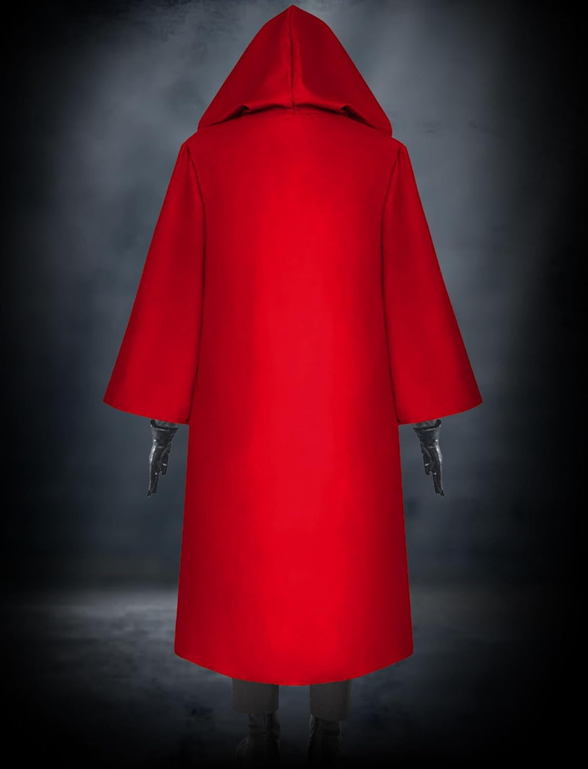 FEOYA Medieval Hooded Cloak for Men Renaissance Knight Wizard Cape Robe Halloween Masquerade Cosplay Costume image number 6