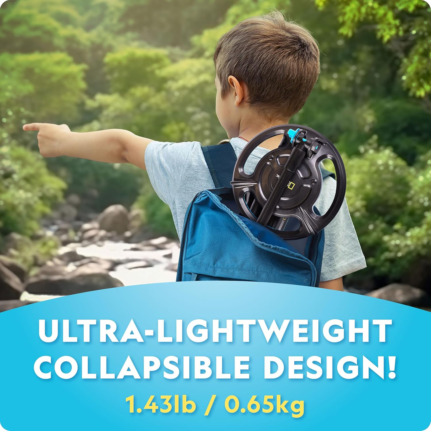 National Geographic Starter Metal Detector Kit for Kids - Metal Detector with 18.8 Cm Waterproof Coil & Trowel, Gold Detector, Beach Metal Detector image number 1