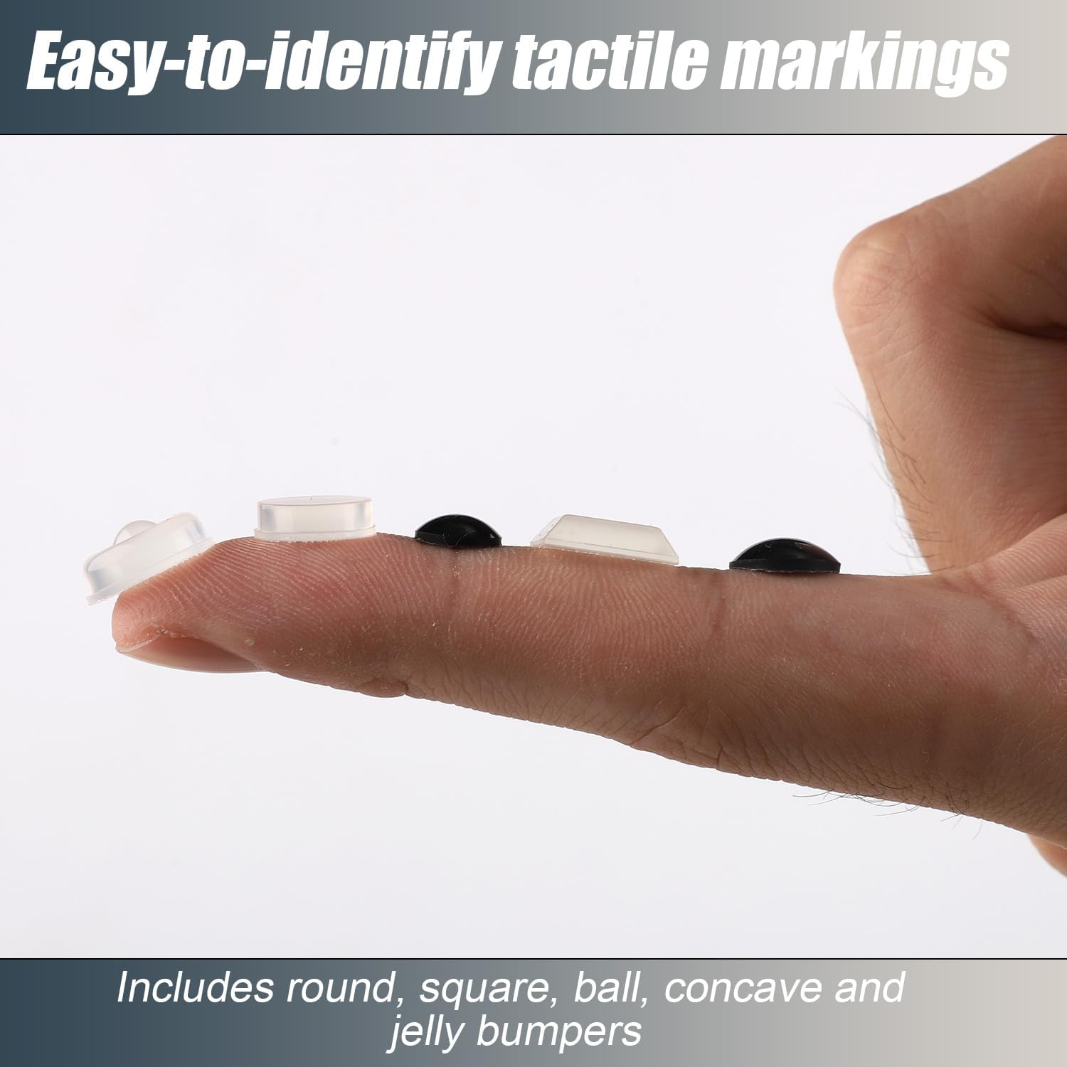 304Pcs Bump Dots for Visually Impaired, Assorted Styles Reading Aids for Blind Raised Touch Stickers Braille Bump Dot Best Gift for Low Vision People image number 6