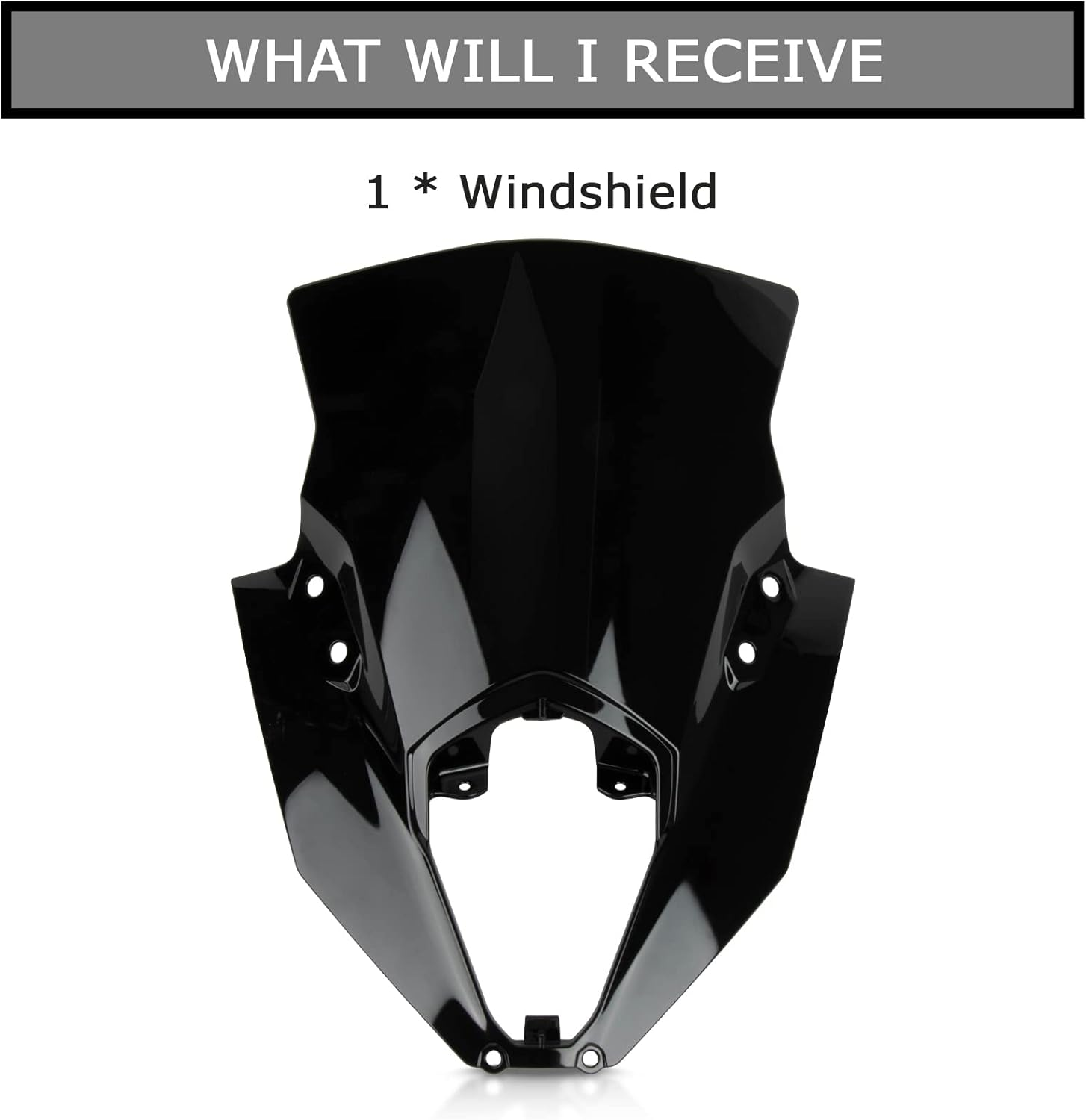 Windshield for Ninja 650 ER6F - PSLER Windscreen Wind Deflector Protector Fairing for Ninja 650 ER6F 2020 2021 2022 2023 2024 (Black) image number 4