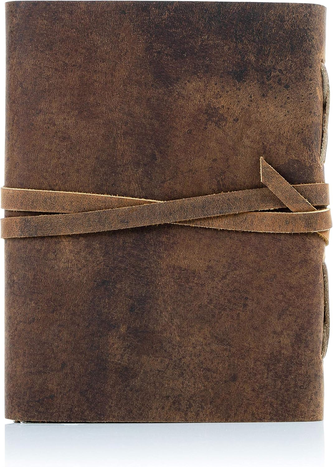 Komalc Leather Journal Lined Paper with Luxury Pen Handmade Leather Journal/Writing Notebook Diary/Bound Daily Notepad for Men & Women Medium Writing Pad for Artist 8 X 6 image number 1