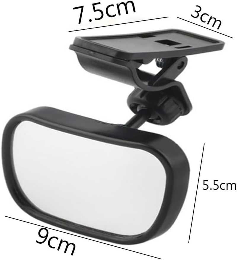 Baby Car Mirror,With Clip Back Seat Mirror to See Baby,360&deg; Adjustable Convex Mirror for Infant Backseat,Automotive Interior Rearview for Viewing Rear Baby image number 1