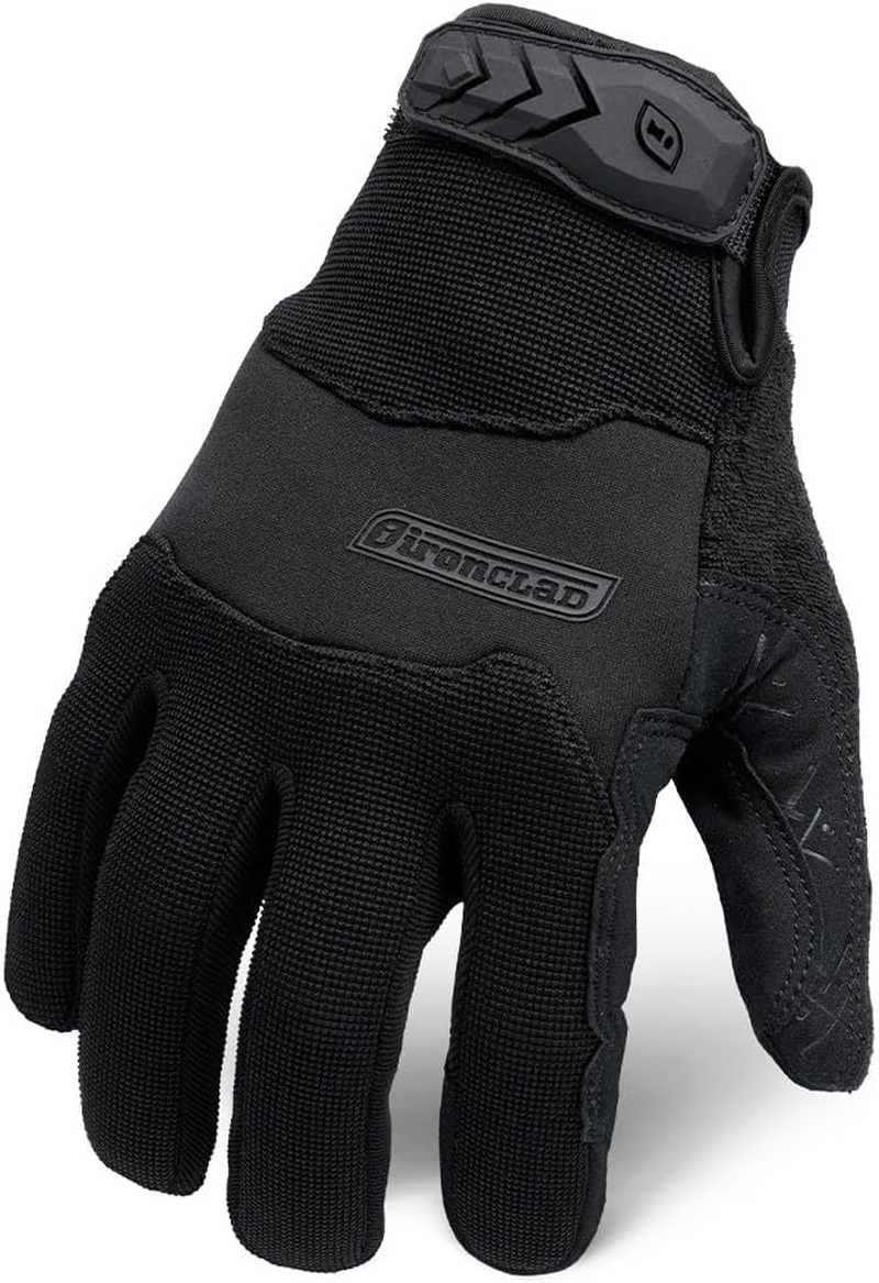 Ironclad Unisex Adult Medium EXO Tactical Pro Gloves, Black, M Pack of 2 US
