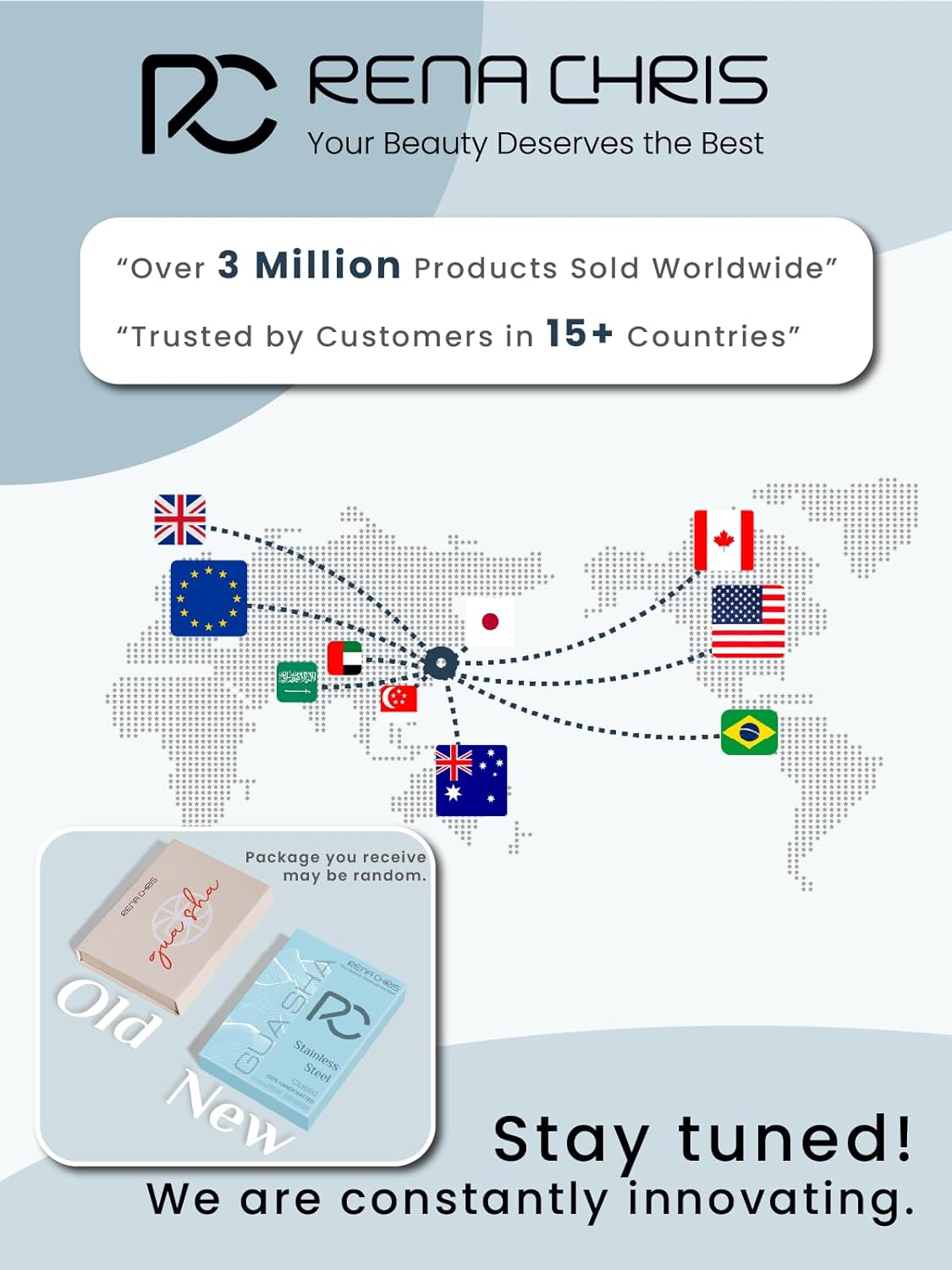 Rena Chris Gua Sha Facial Tools,Stainless Steel Guasha for Face Massager,Jawline Sculpting and Puffiness Reducing, Skin Care Gift(Silver) - Mint Green image number 6