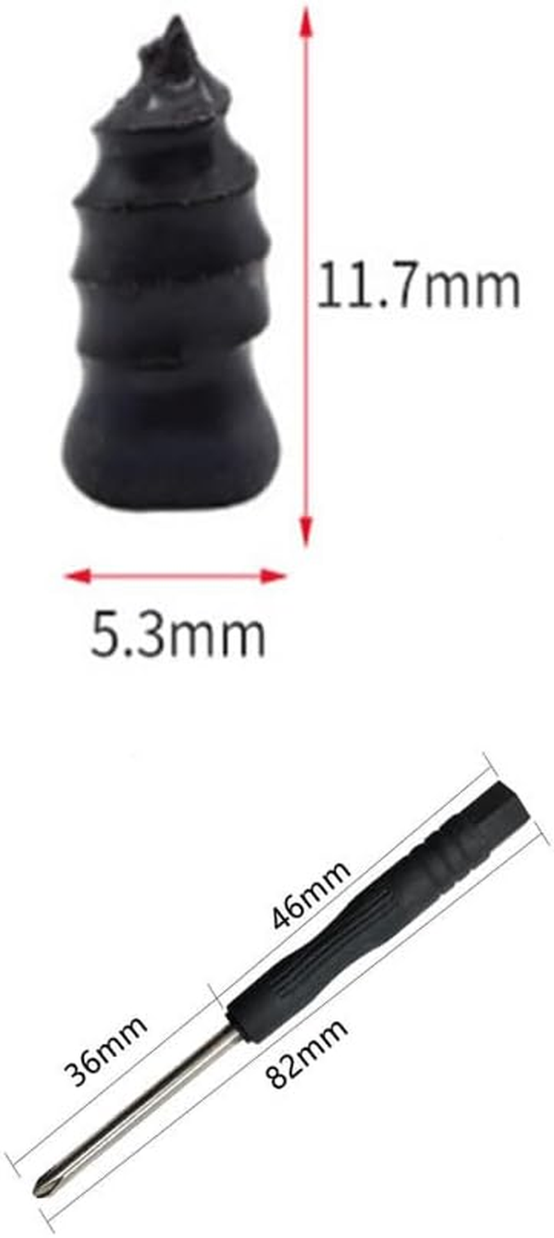 Vacuum Tire Mending Nail, 10Pcs Car Tire Repair Nails, Tire Repair Plugs, Tire Repair Screws, Self-Service Car Wheel Puncture Repair Screws with Screwdriver by DACUAN image number 3