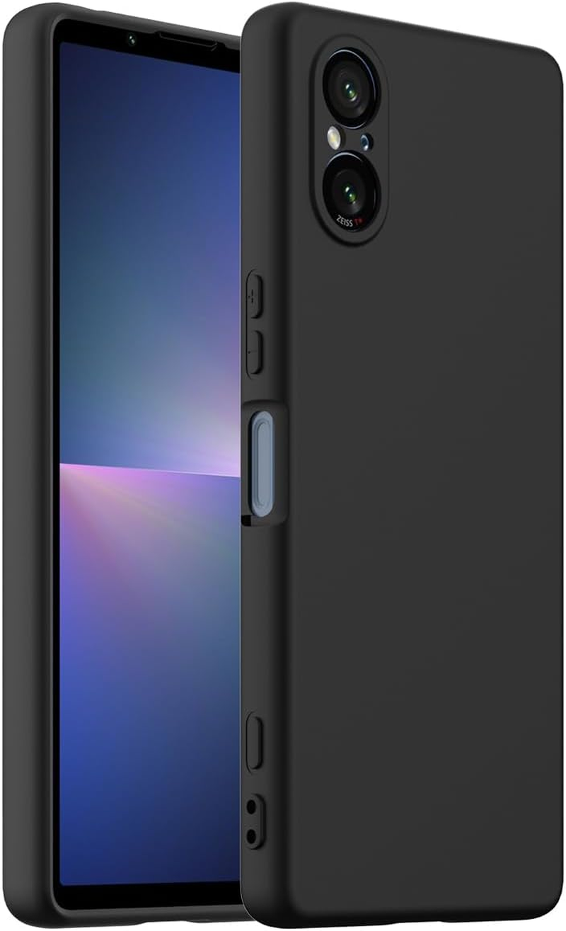 Protective Case for Sony Xperia 5 V, High-Quality Liquid Silicone Softshell, Non-Slip Shell, Compatible with Mag-Safe, Mobile Phone Case with Full Camera Protection, Sony Xperia 5 V Black image number 5