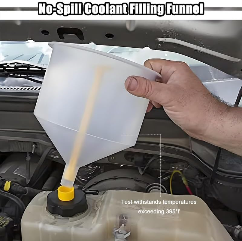 Universal No-Spill Coolant Filling Funnel Kit for Car and Truck Radiators,Auto Mechanic Tool image number 1