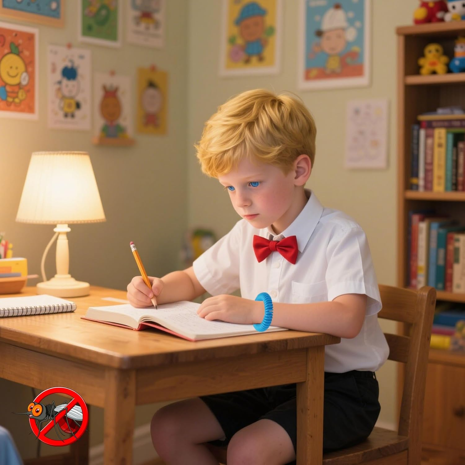 20Pcs Mosquito Bracelet, Deet Free Mosquito Bands, All-Natural Waterproof Repellent Wristbands, Suitable for Adults and Children, Indoor and Outdoor Camping, Travel, Swimming and Fishing