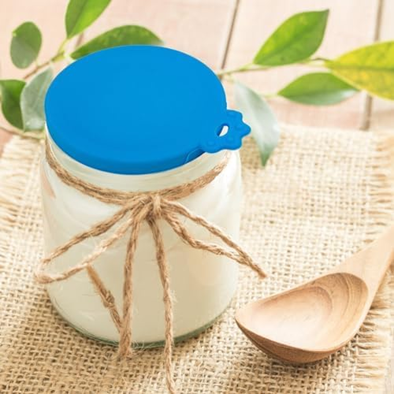 For Oui Yogurt Jar Lids，9 Pack Silicone Pet Food Can Lids, Sealed against Leaks Silicone Lids for Pet Food Can, Reusable Container Silicone Covers Most Standard Size Dog and Cat Can Tops (Colorful) image number 5