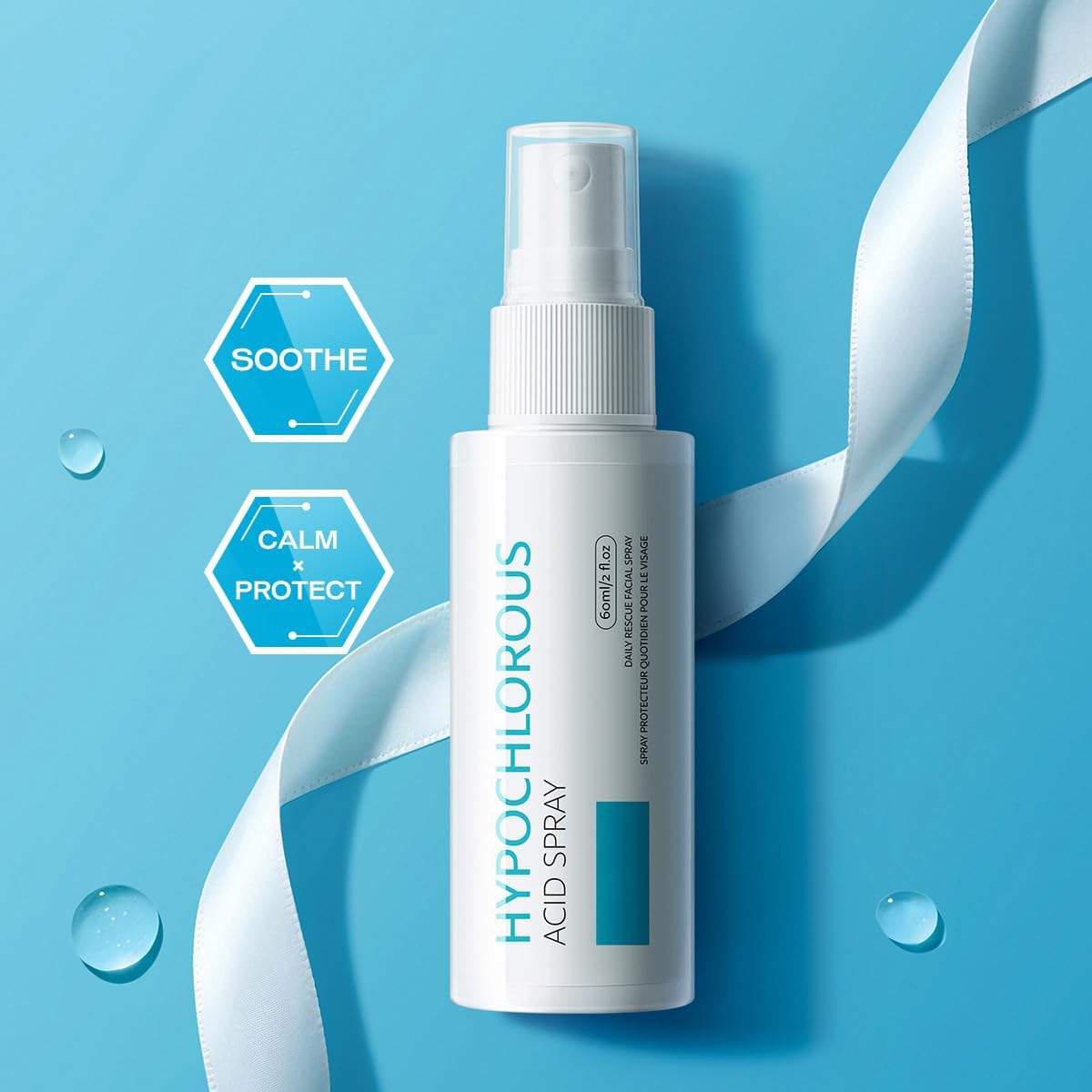 Hypochlorous Acid Face and Skin Spray,Safe for Use on Acne Prone Skin, Dry Scalp, Toner, Eye Lash Cleanser, Face and Hand Cleanser - 60Ml image number 6