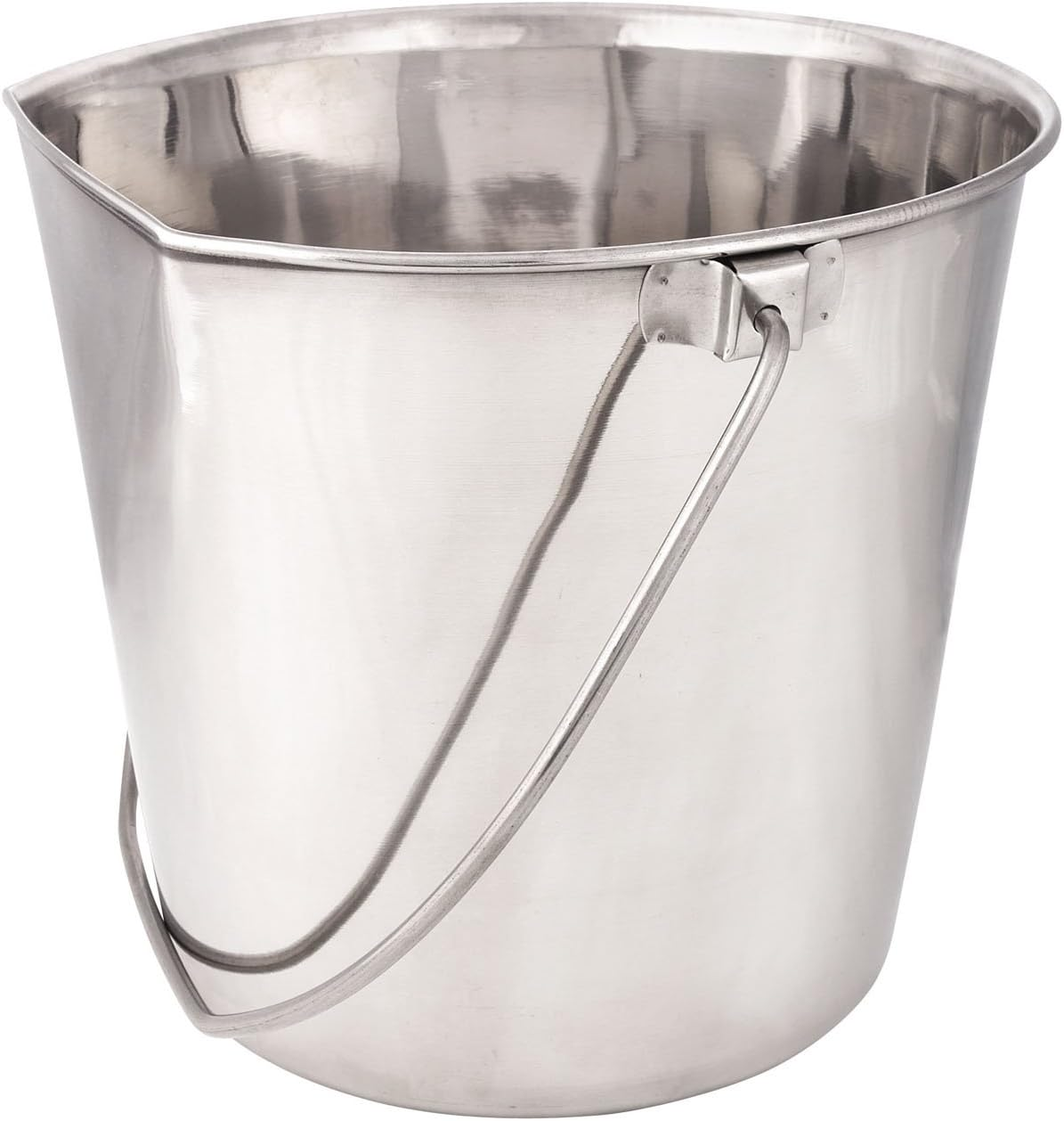 Pro Select Stainless Steel Pet Pail, 1-Quart Size &ndash; Heavy Duty Flat Sided Pail Great for Providing Water in Pet Kennels image number 3