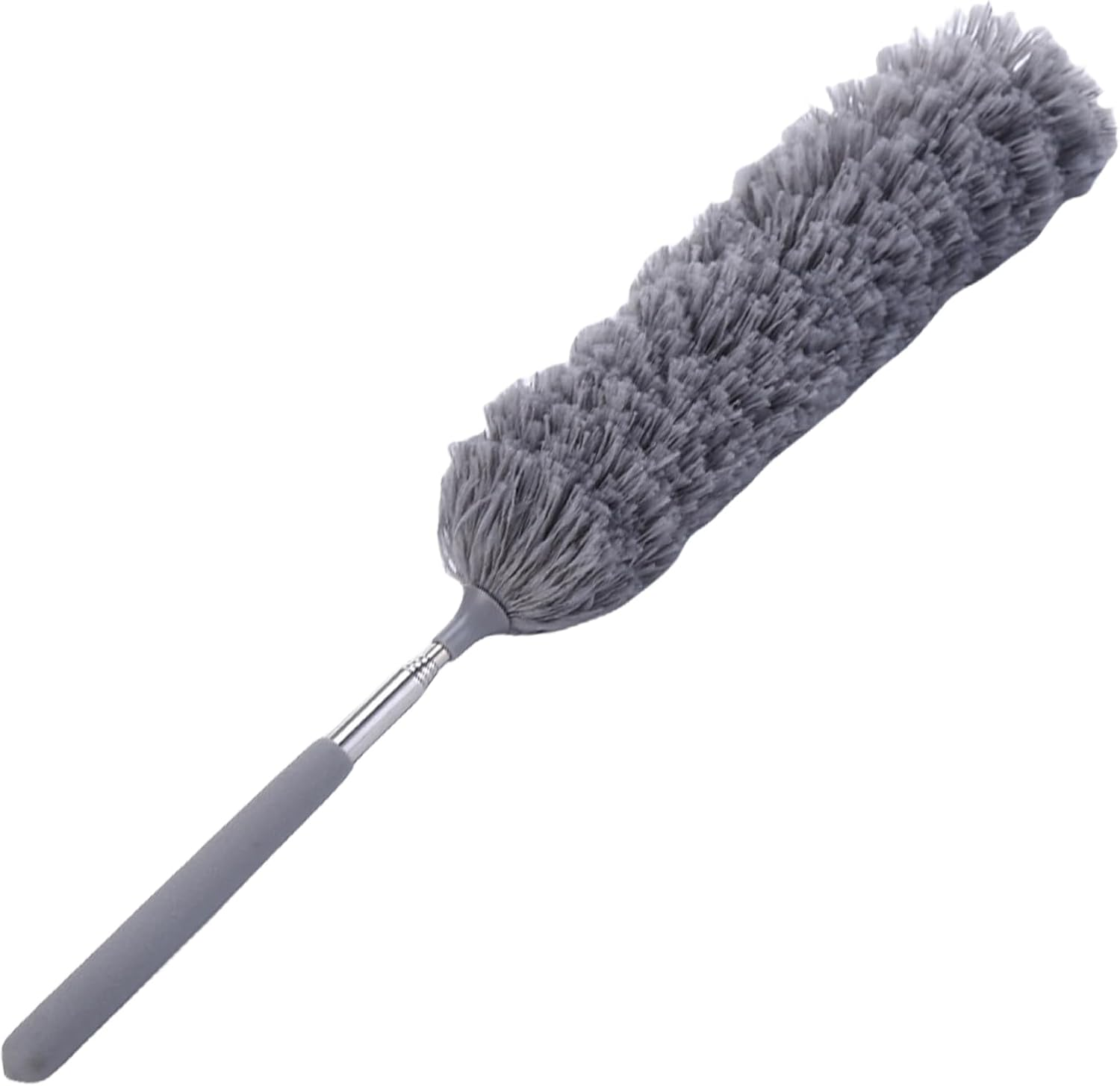 Extendable Feathers Duster Bendable Microfiber Long Handled Duster, Flexible Hand Cobweb Cleaner with Telescoping Pole for Cleaning High Ceiling Fans, Cars, Blinds, Cobweb, Furniture