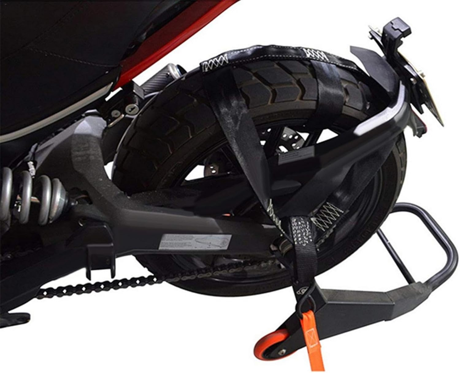 Motorcycle Tie down Straps - Adjustable Rear Wheel Straps, Durabble Ratchet Straps | Secure Tie down Straps for Motorcycles High Strength Tire Tie down System, Sangl image number 2