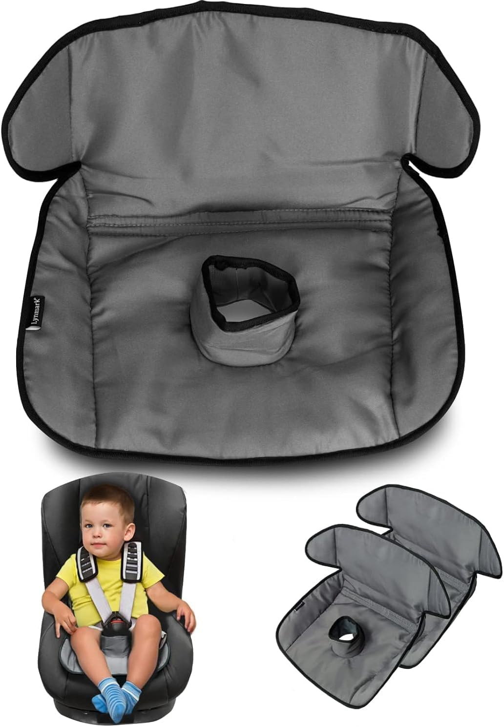 Potty Training Car Seat Protector Cover - Waterproof Soft Piddle Pads for Toddlers and Baby Carseat - Travel-Friendly Universal Machine Washable Liner Mat for Spills, Nappy Leaks, Accidents - Grey