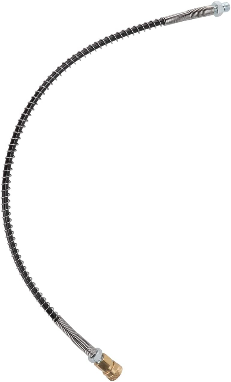 Changor Stainless Steel High Pressure Hose, Stainless Steel and Spring Construction High Pressure Resistant Flexible Lightweight, High Pressure Hose, for PCP Hand Pumps, Air Pumps, image number 4