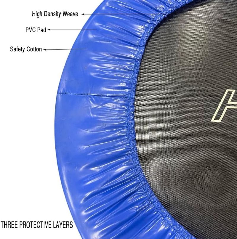 HCE Trampoline for Kids and Adults - 40-Inch, 10-Ft and 14Ft Bouncing Indoor and Outdoor Trampolines with Net Enclosure and Basketball Set image number 5