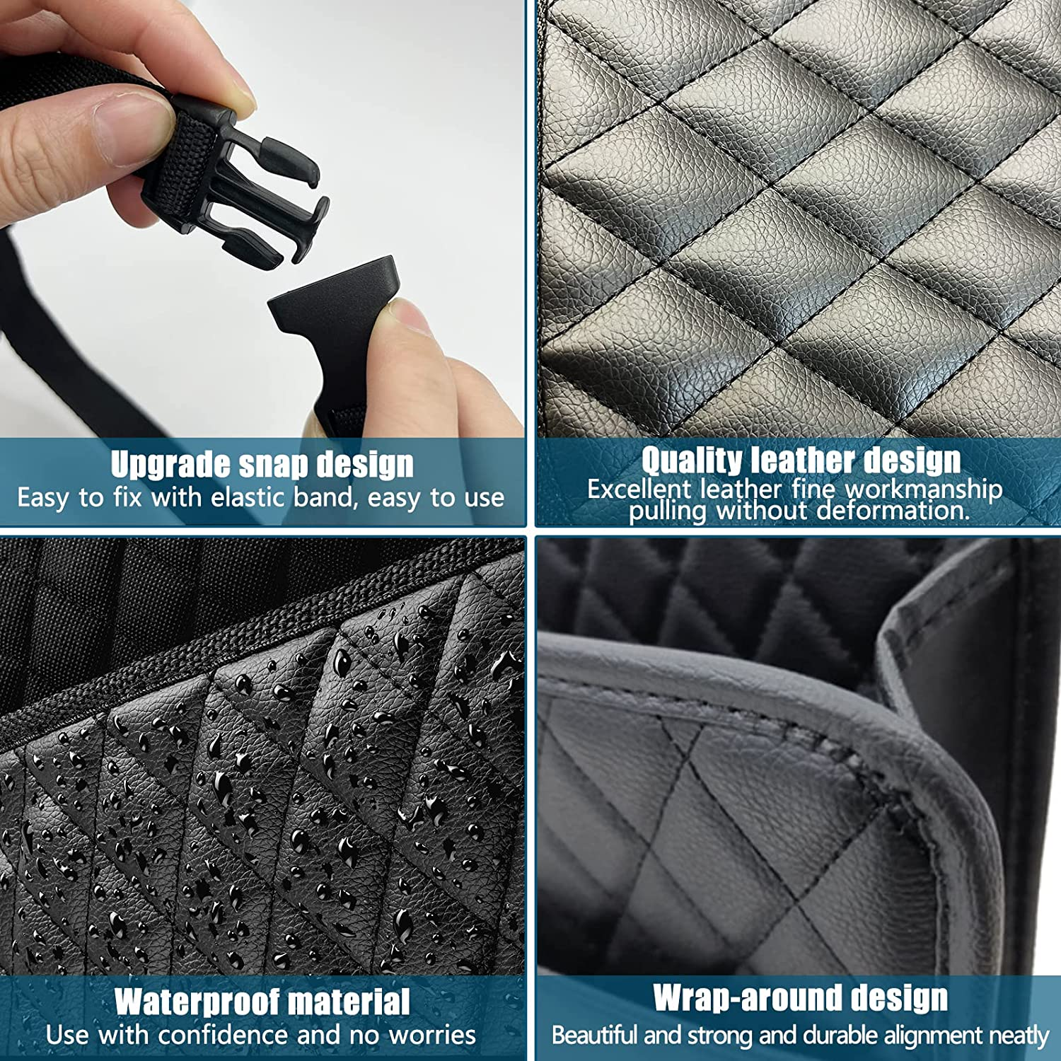 Backseat Car Organiser, Car Net Pocket Handbag Holder, 2 Pack Car Seat Back Hanging Bags, Multi-Pocket All Purpose Car Trip Storage Box for Ipad, Bottles, Toys, Books, Tissues, Etc image number 3