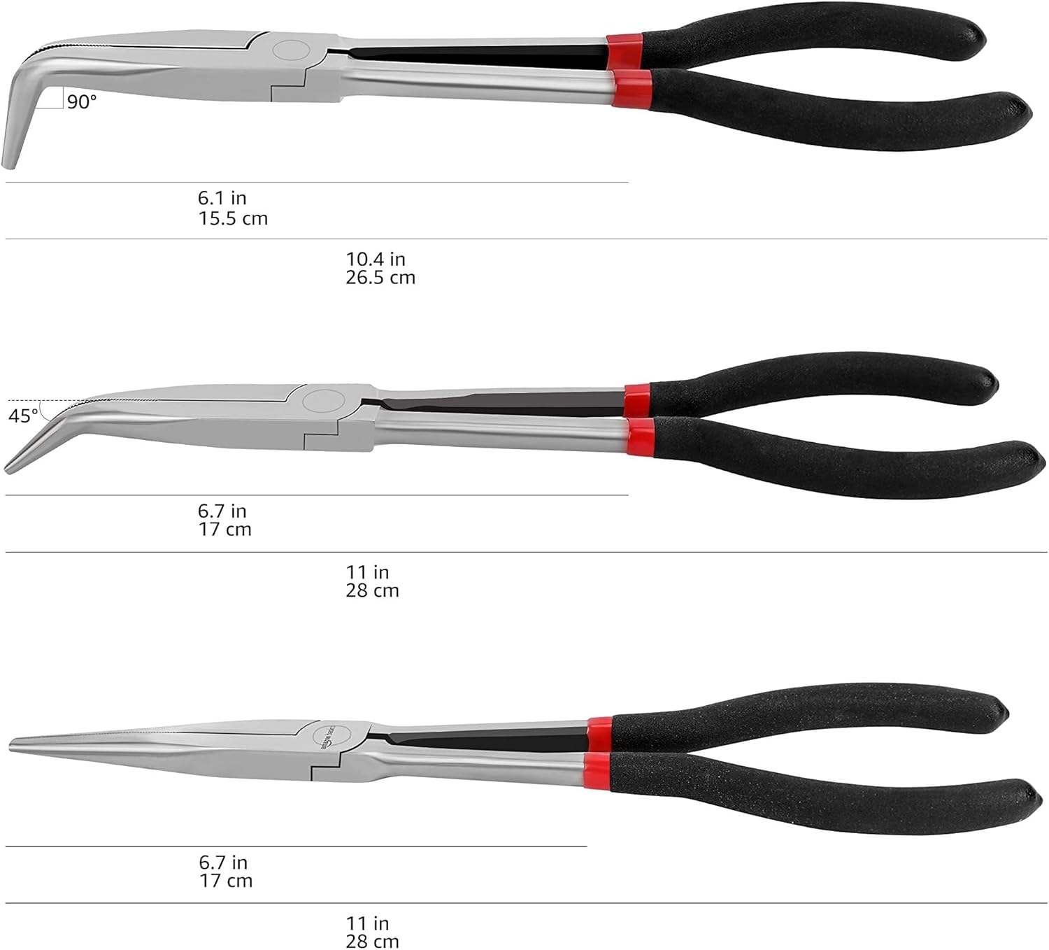 Amazon Basics Long Reach Pliers Set - 3-Piece image number 3