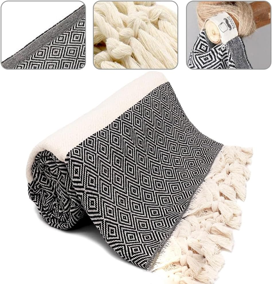Turkish Beach Towel, Turkish Bath Towel, Oversized Quick Dry Towels for SPA, Beach, Pool, Gym and Bathroom, 39X71Inch image number 4
