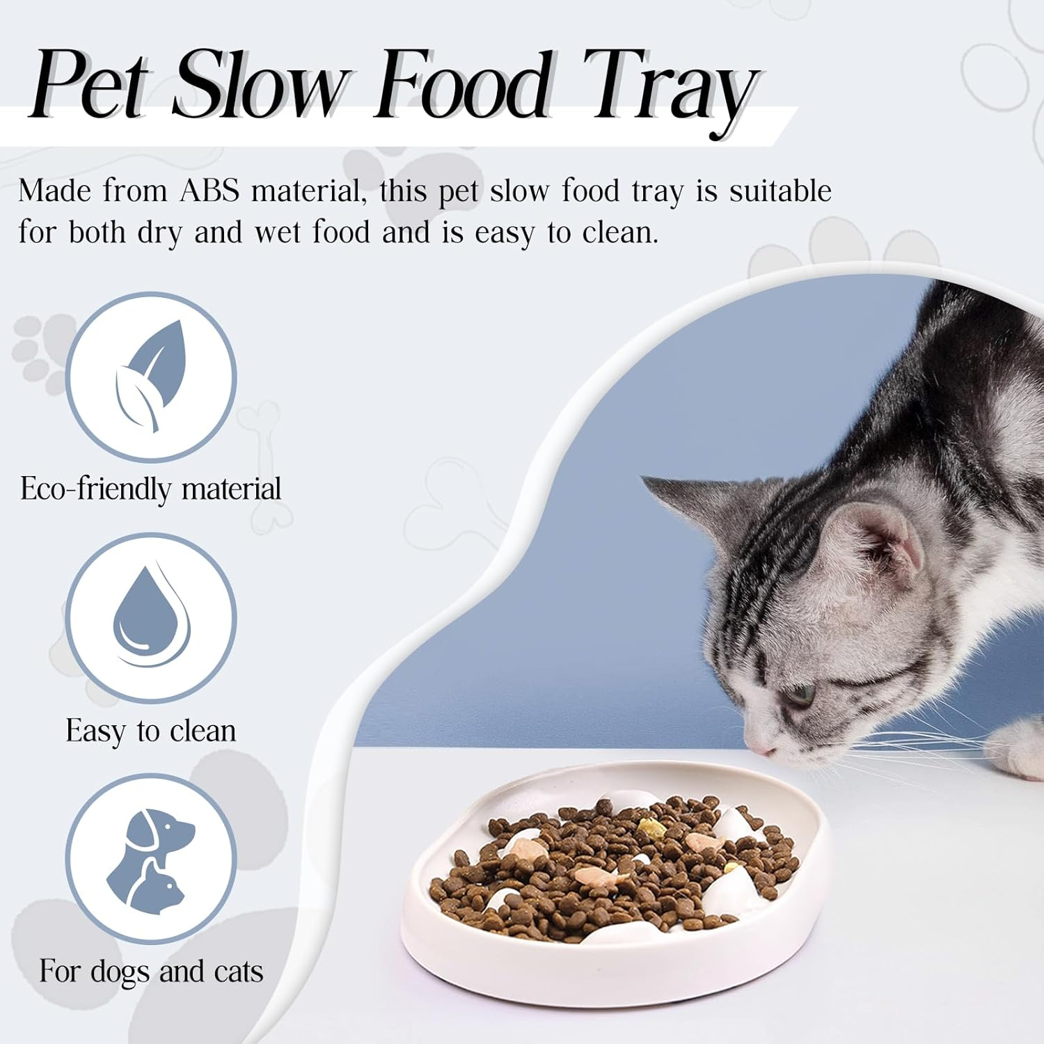 MEGAVOW Pack of 2 Dog Bowls, Slow Feeder, Interactive Pet Feeding Bowl, Slow Feeding Dog Bowl, Cat Bowl, anti Sling Bowl, Slow Feeder for Dogs and Cats, Reduces Swallowing and Overeating
