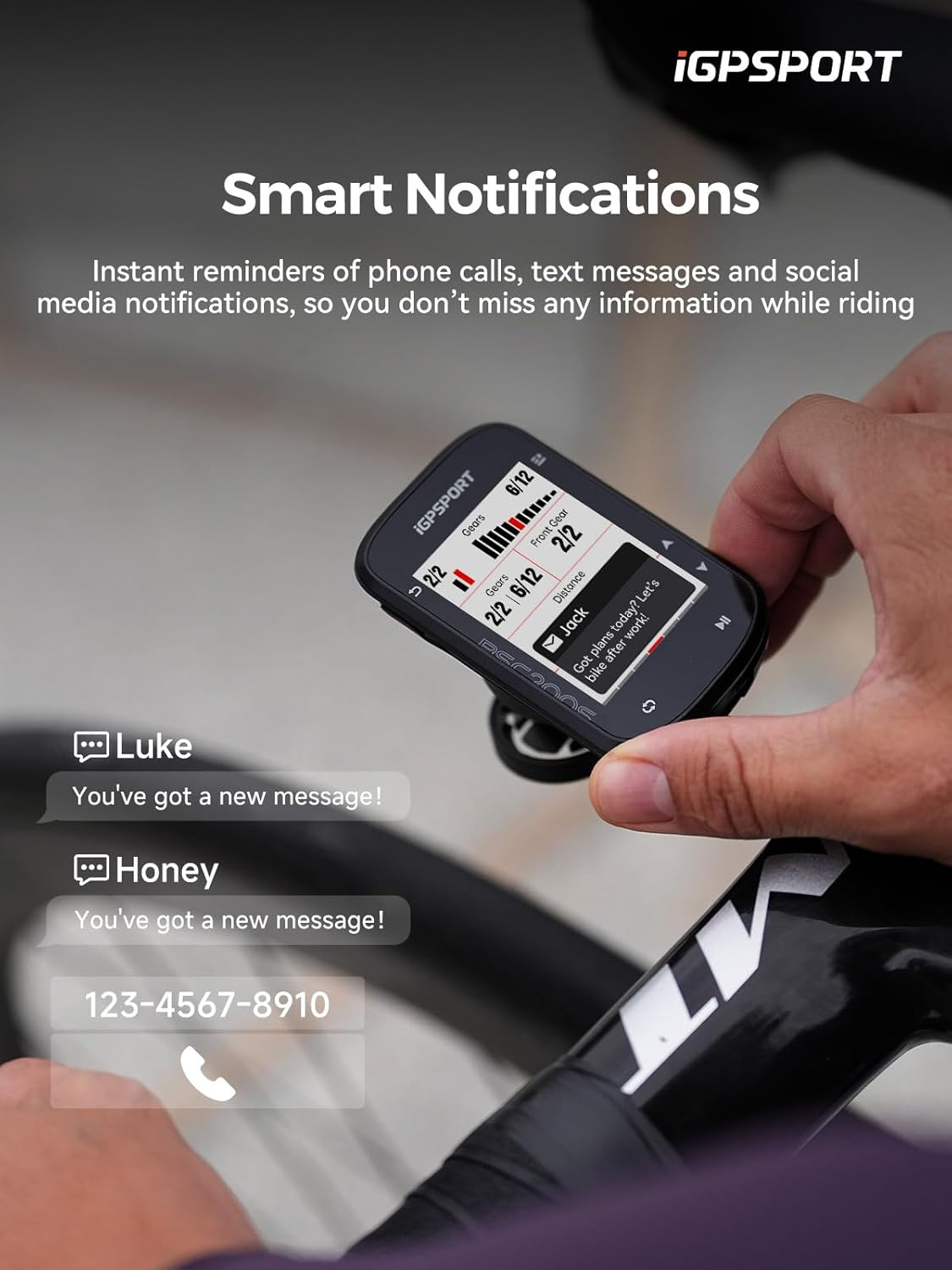 Igpsport BSC200S Bike Computer,Route Navigation,2.4 Inch Colorful Screen,Continuous Ride Logging,Motion Detection,100+Types of Data, Ipx7,Bluetooth 5.0 & Ant+,Intelligent Notification,Strava Sync image number 6