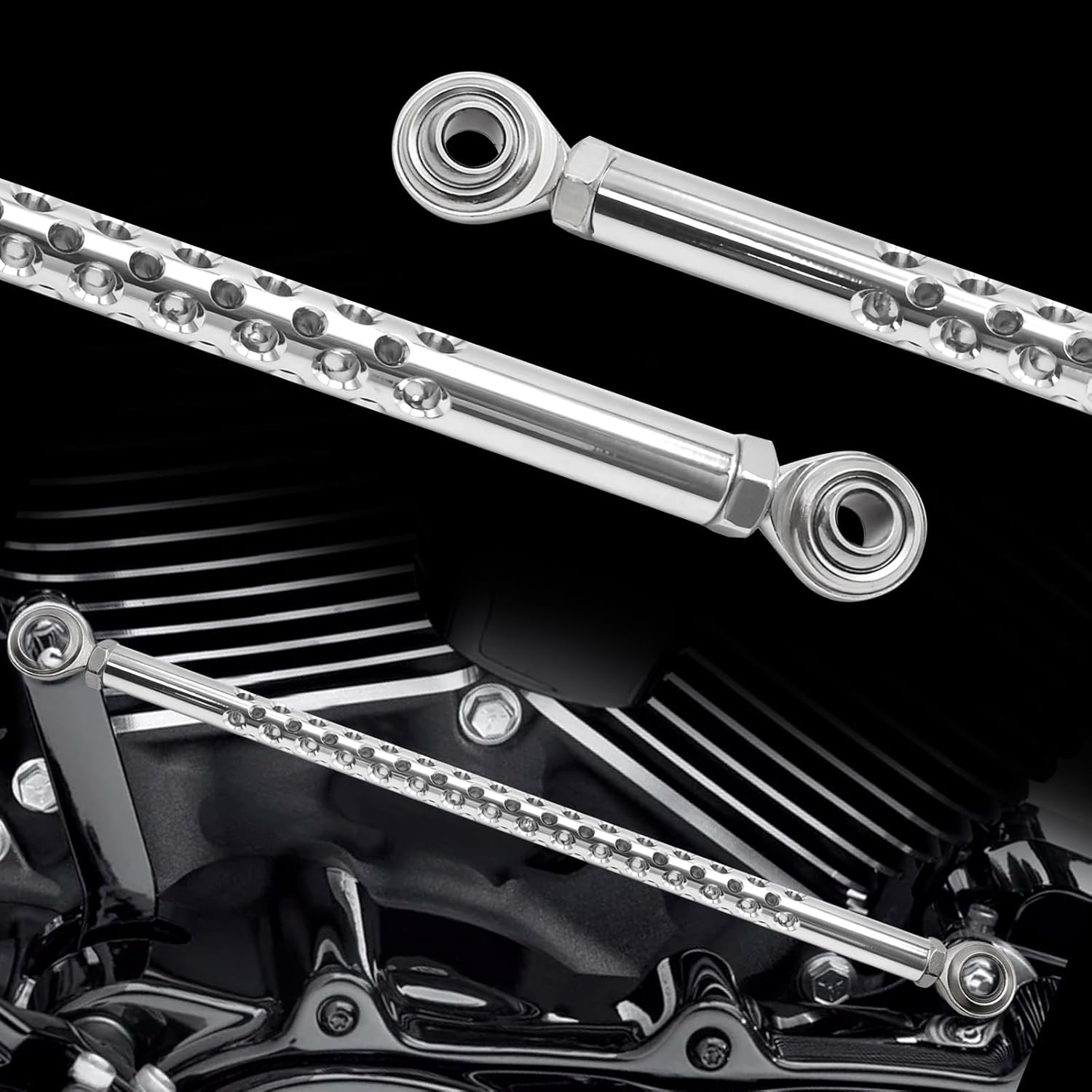 Saihisday Chrome Gear Shift Linkage Replacement for Harley Davidson Touring Softail Dyna Trike Fatboy Electra Street Road Glide Wide Glide FLH FLHX FLTR FLHR FX 1987-2021 image number 6